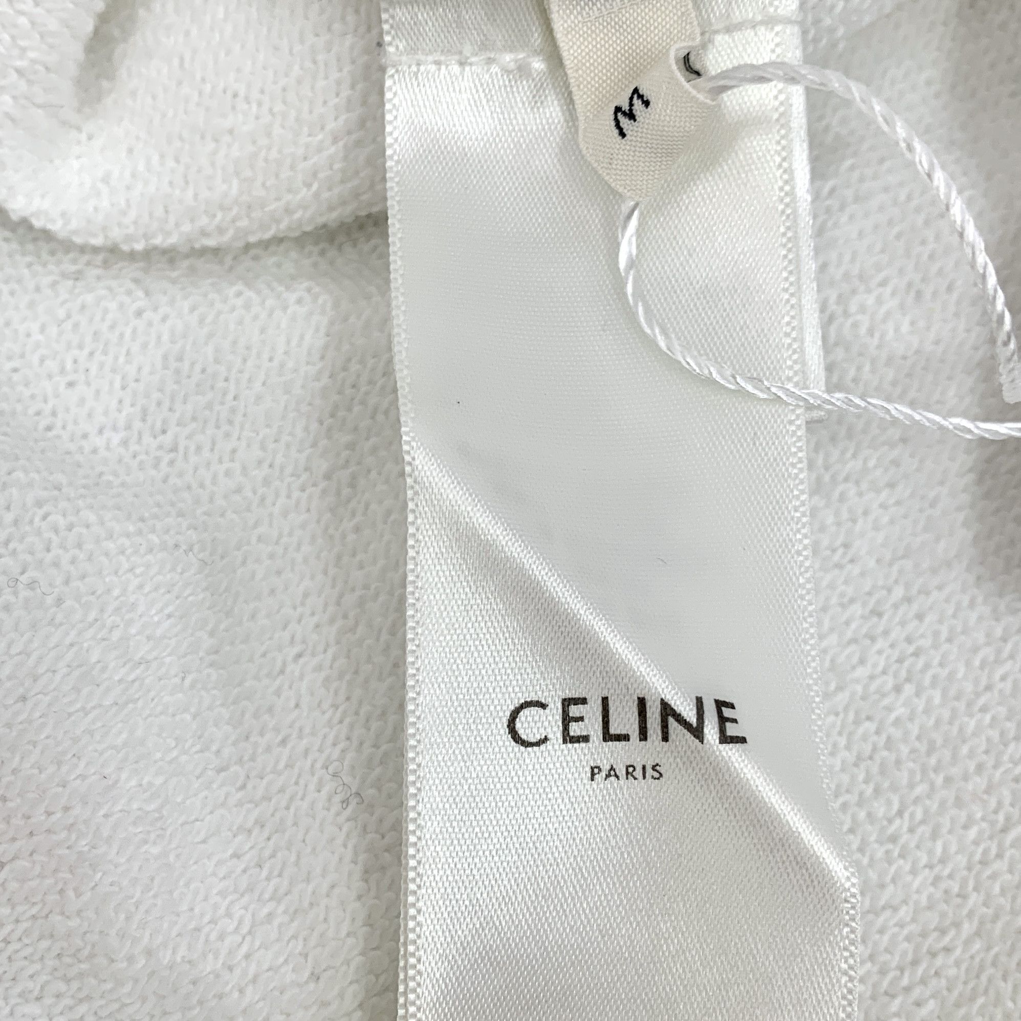Celine Celine White Logo Cotton Hoodie (M) Size US M / EU 48-50 / 2 - 4 Thumbnail