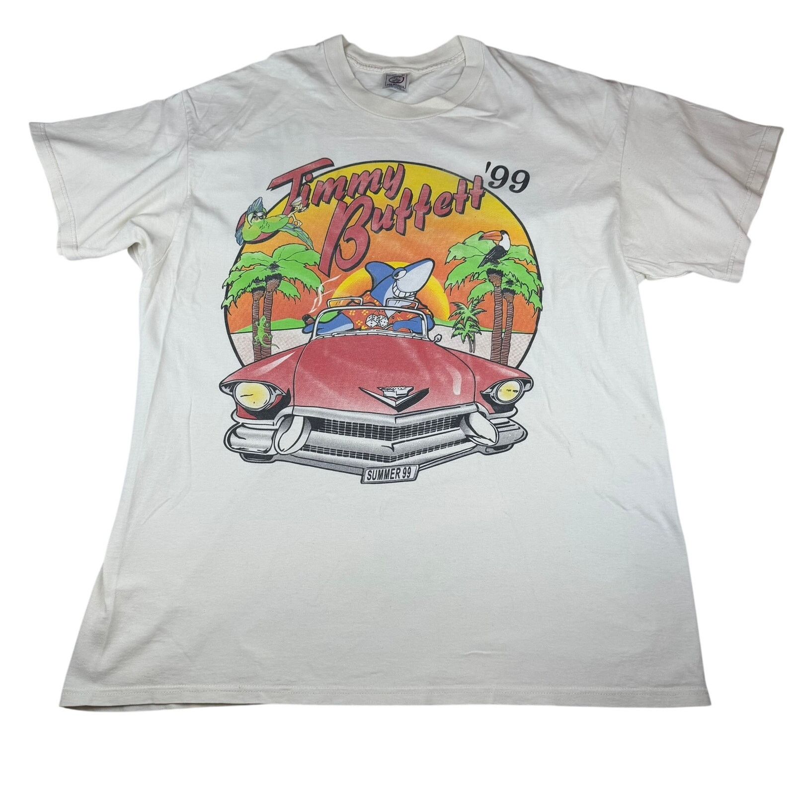 Delta Vintage Jimmy Buffett Summer 99 Tour T-Shirt XL Size US XL / EU 56 / 4 - 1 Thumbnail