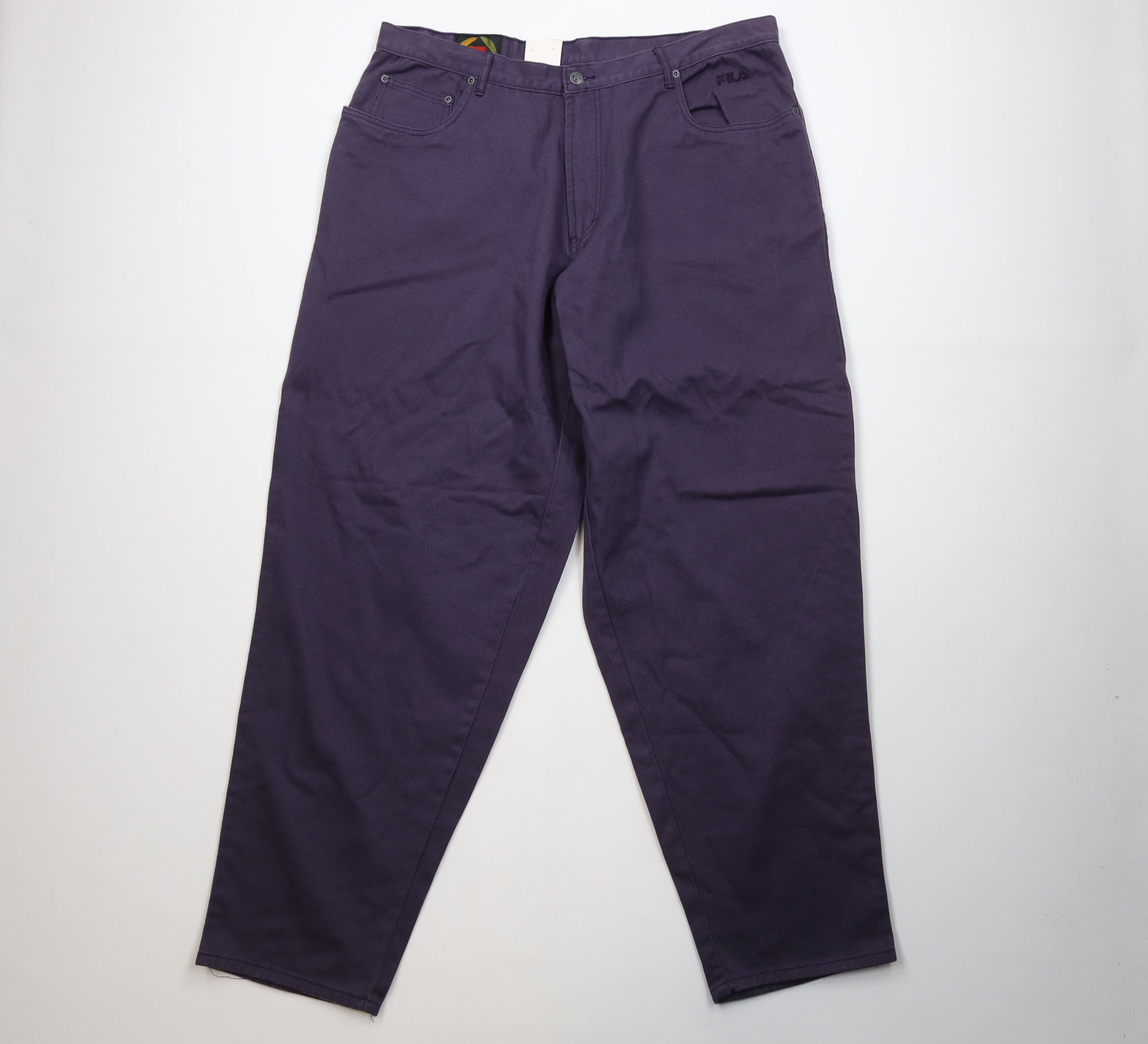 Fila Deadstock Vintage 90s Fila Baggy Fit Skateboard Jeans Purple Size US 42 / EU 58 - 1 Thumbnail