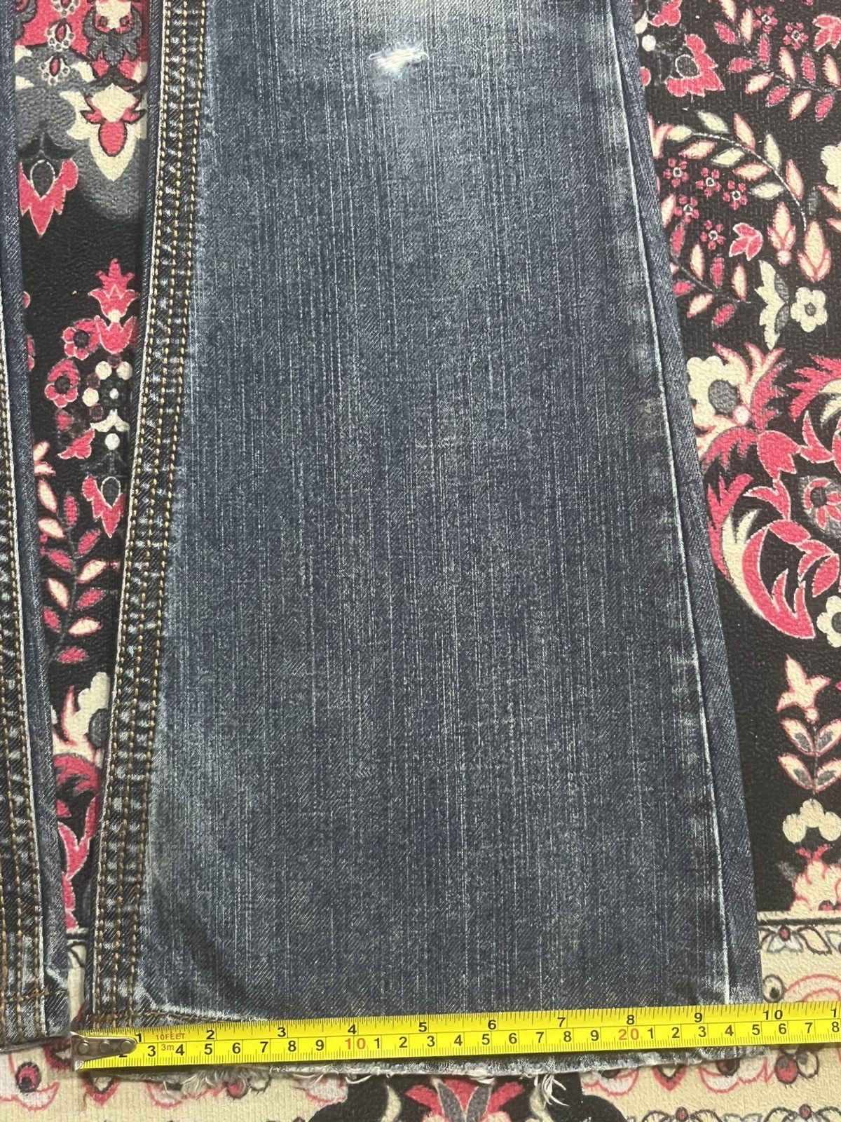 Japanese Brand Japanese Drive Jeans Blue Washed Distressed Flare Denim Size 25" / US 0 / IT 36 - 14 Thumbnail