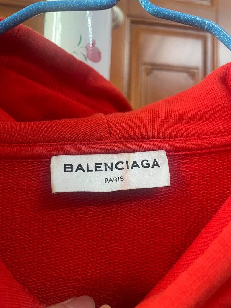 Balenciaga Balenciaga Red Logo Hoodie Sweatshirt-2505 Size US XS / EU 42 / 0 - 5 Thumbnail