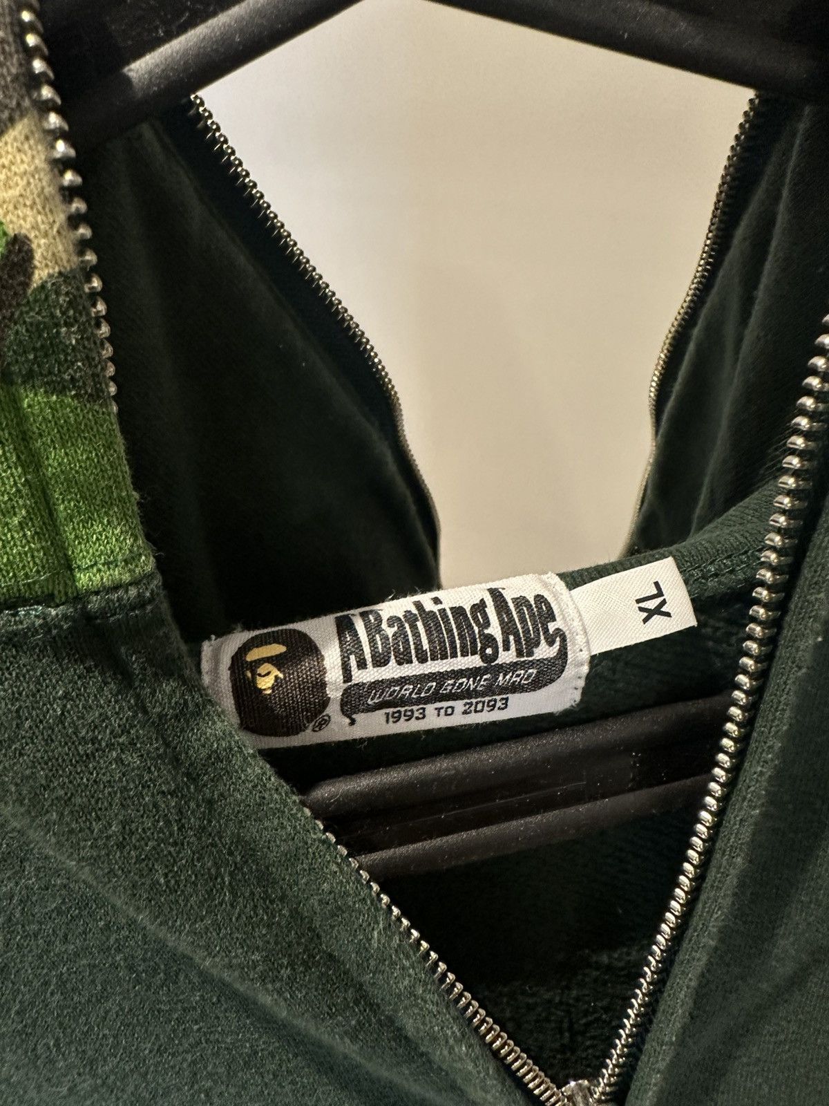 Bape Bape Shark Hoodie First Camo Green Size US XL / EU 56 / 4 - 9 Thumbnail