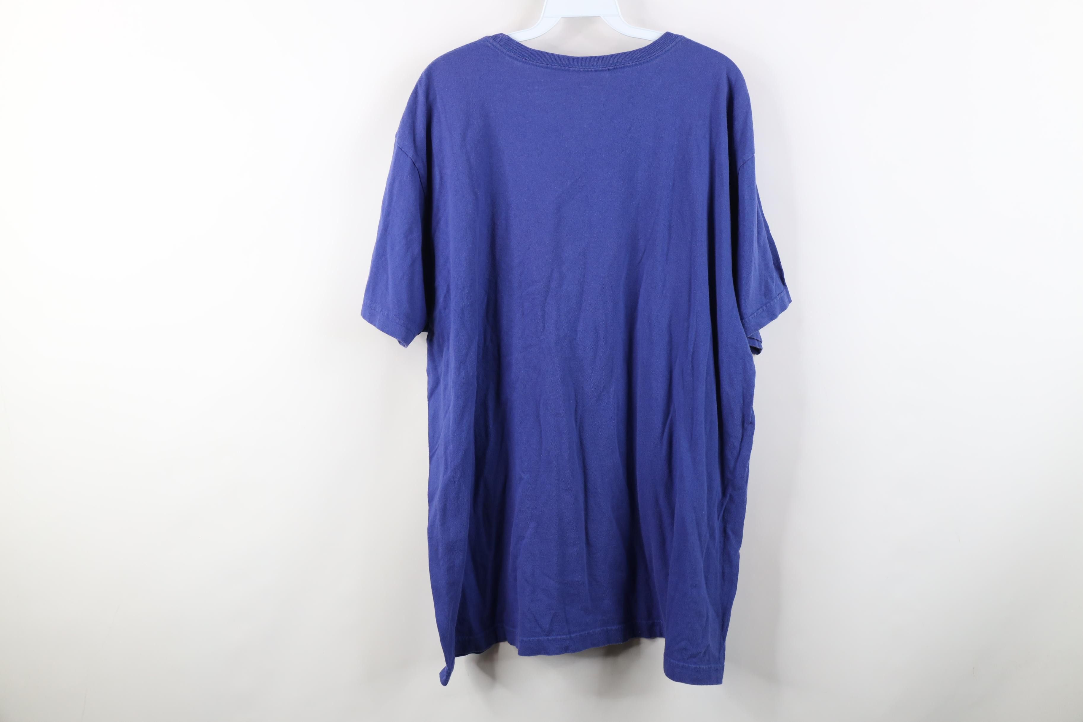 Polo Ralph Lauren Vintage 90s Ralph Lauren Center Logo T-Shirt Blue Cotton Size US XL / EU 56 / 4 - 12 Thumbnail