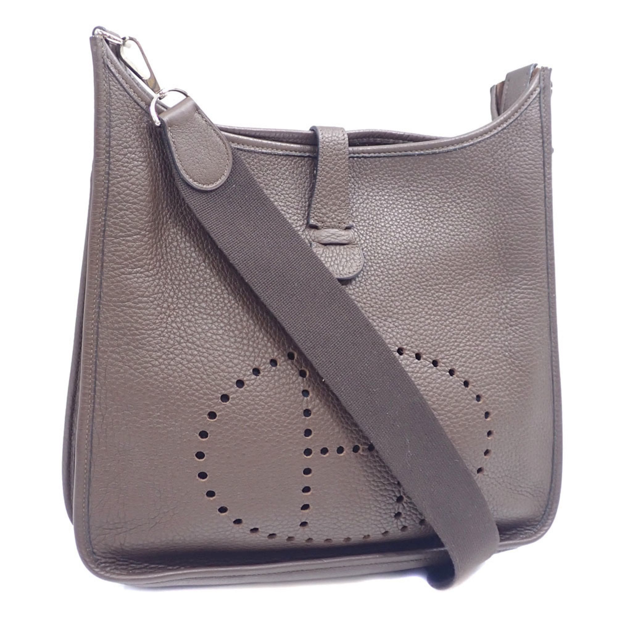 image of Hermes Evelyn 2 Gm Shoulder Bag For Women, Brown, Taurillon Clemence, K Stamp, Made In 2007, Hermes