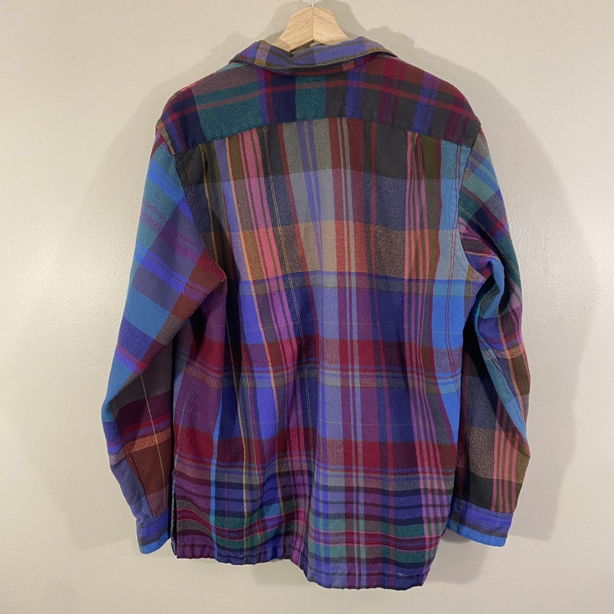 Polo Ralph Lauren × Vintage Vintage Polo Ralph Lauren Wool Flannel Shirt Loop Collar Size US L / EU 52-54 / 3 - 4 Thumbnail