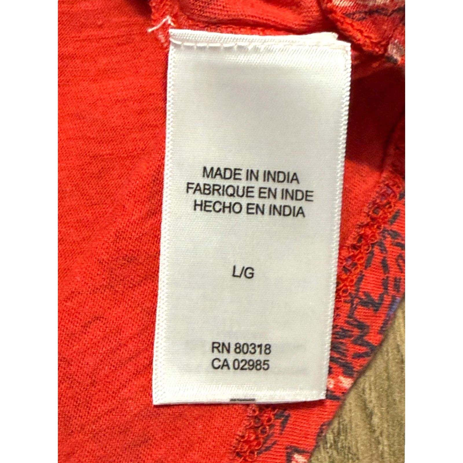Lucky Brand Lucky Brand Shirt Women L Red Paisley V-Neck Twisted Front Casual Modern Bohemian - Free Return Size L / US 10 / IT 46 - 6 Thumbnail