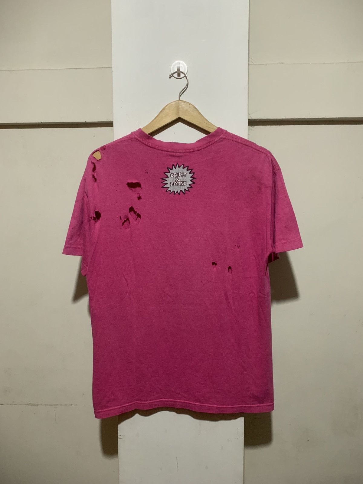 Stussy Vintage Stussy x Pound Stu York Crew Super Distressed Tee Size US M / EU 48-50 / 2 - 16 Thumbnail