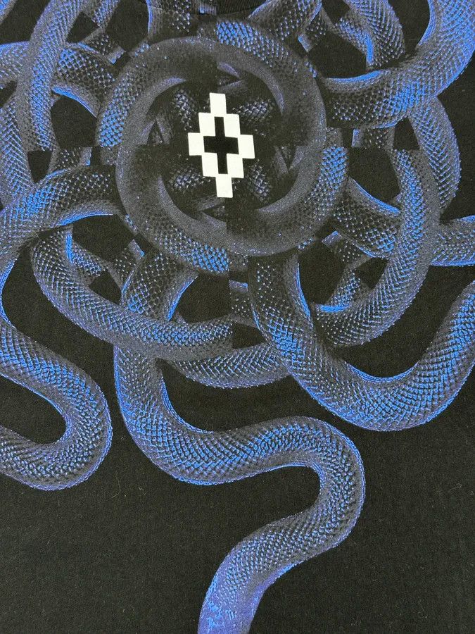 Marcelo Burlon SS2016 Marcelo Burlon Black & Navy Snake T-Shirt Size US M / EU 48-50 / 2 - 7 Thumbnail