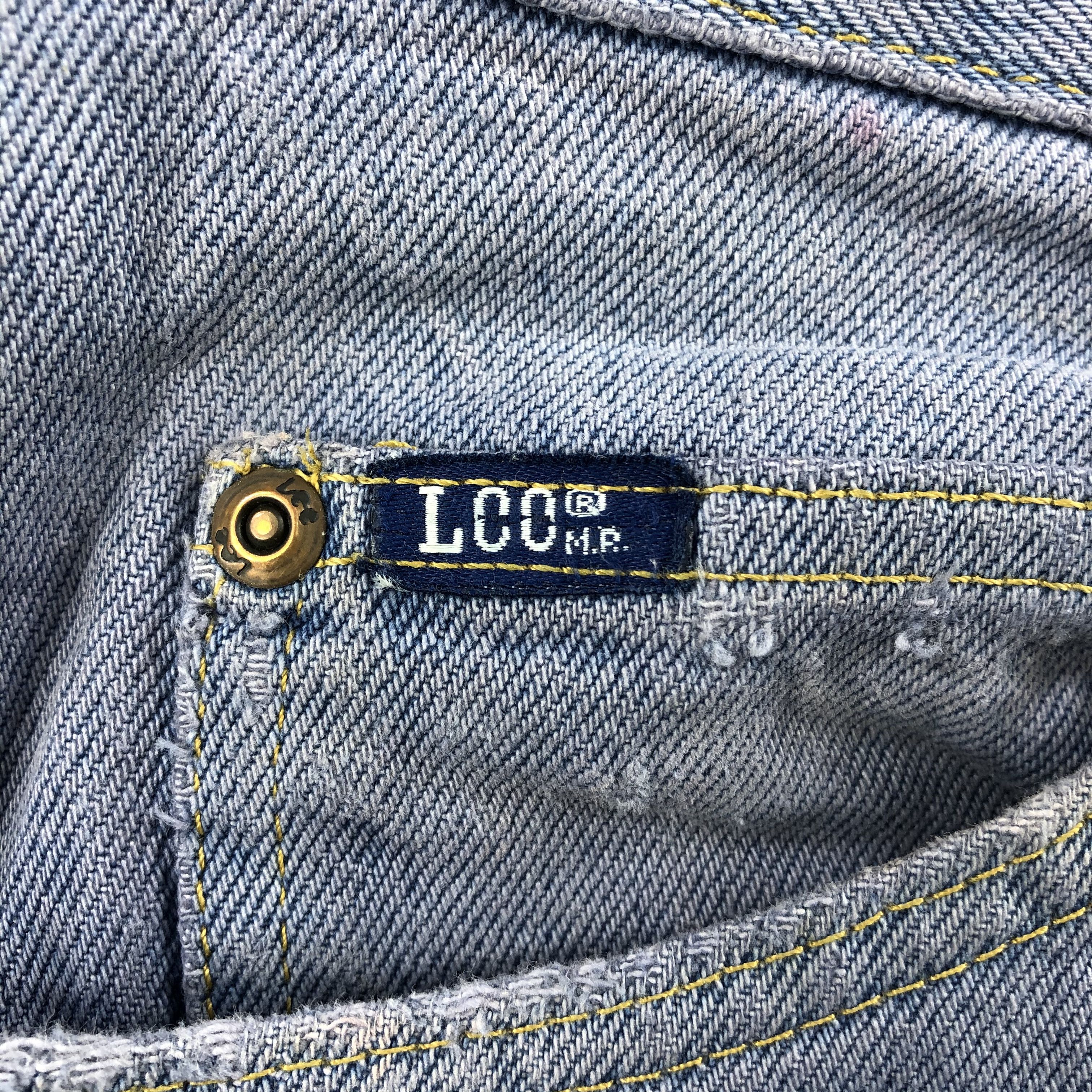 Lee Vintage Lee Jeans Faded Distressed Hem Denim KJ454 Size US 35 - 8 Thumbnail
