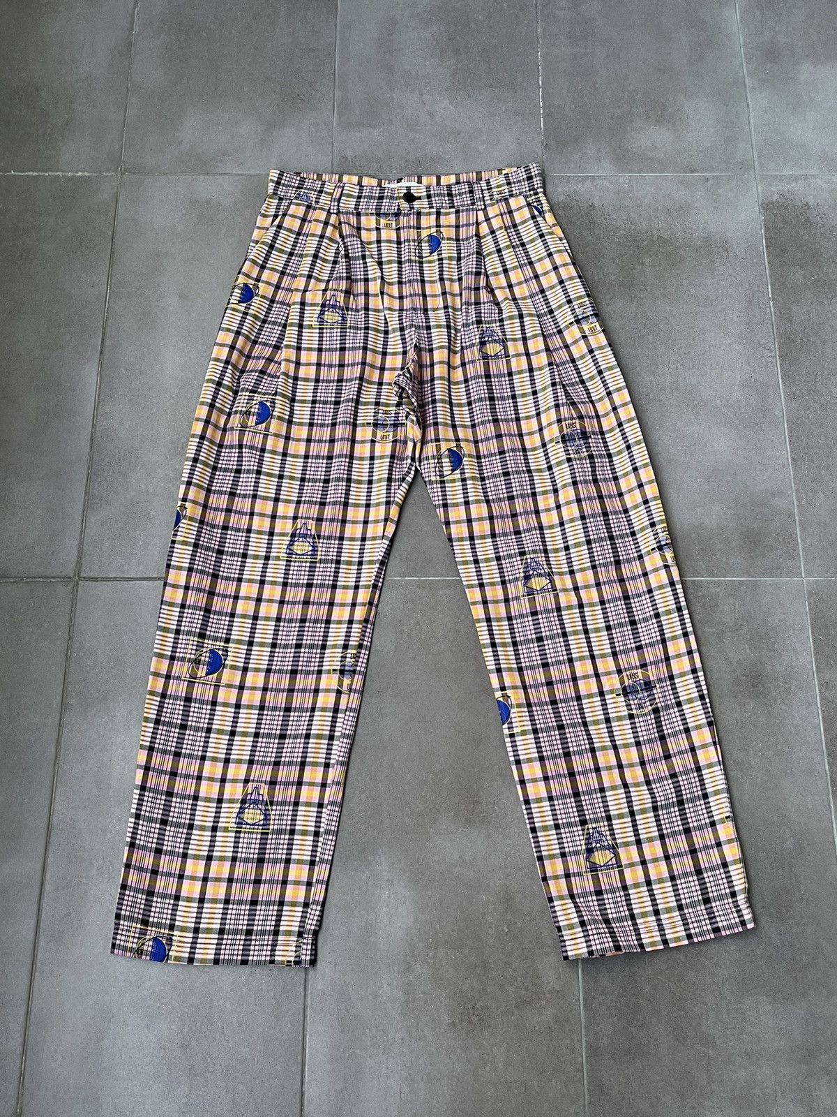 Henrik Vibskov !DS! AW22 Henrik Vibskov Orion Space Checks Casual Pants Size US 32 / EU 48 - 1 Thumbnail