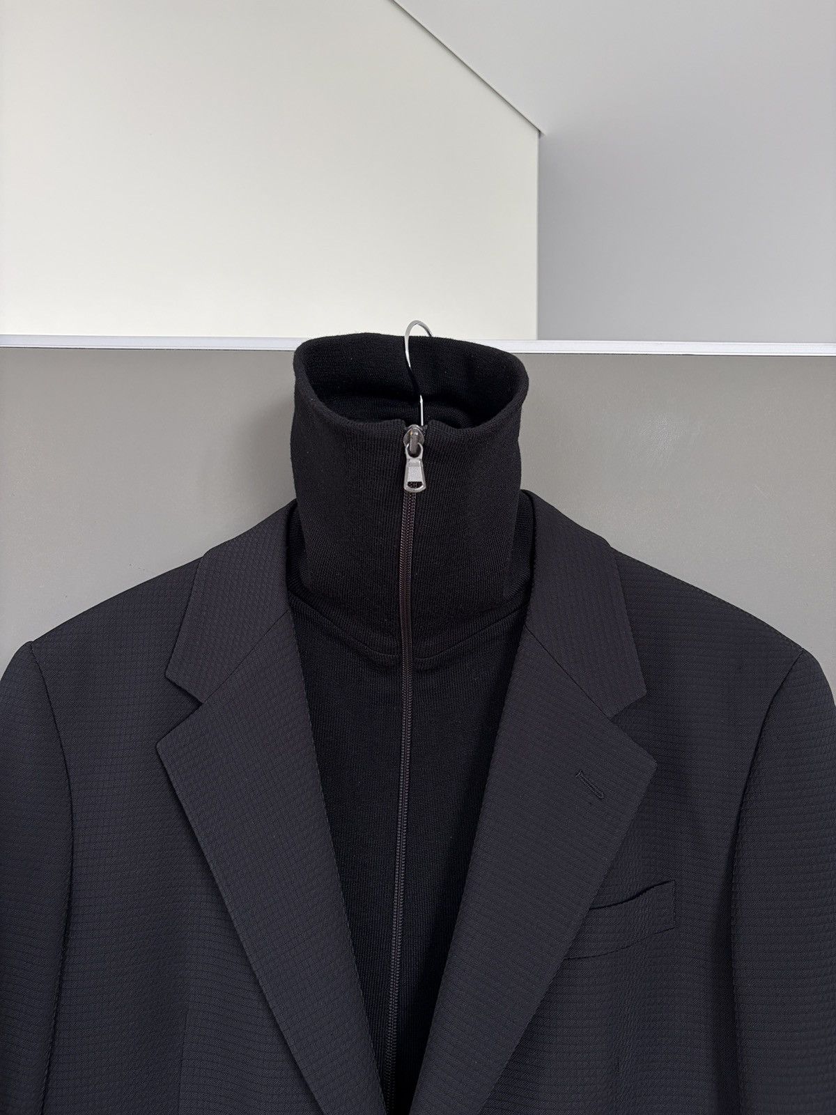 Emporio Armani Emporio Armani Brad Line Wool Blazer With Sweater Collar Size US M / EU 48-50 / 2 - 3 Thumbnail