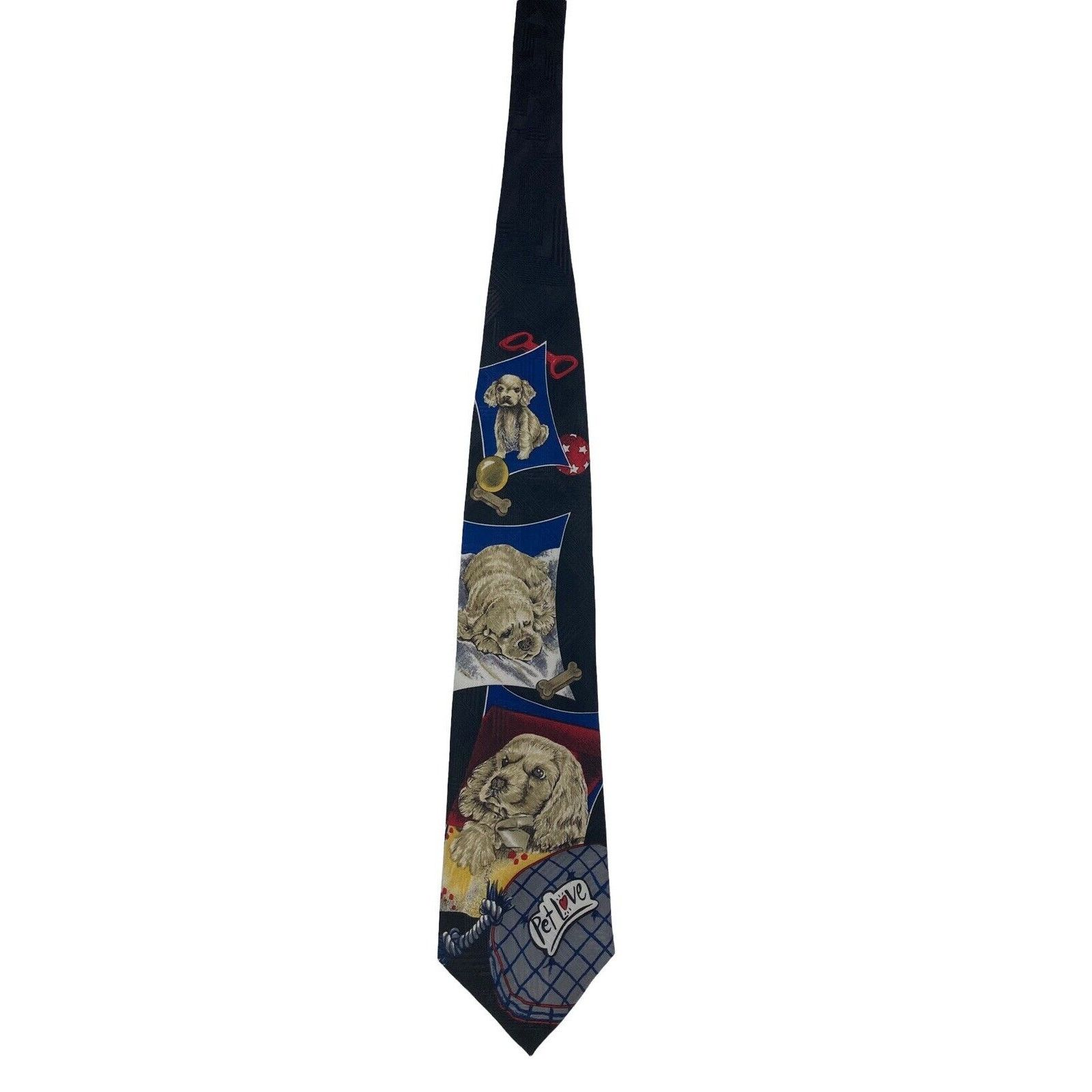 Vintage Hallmark Pet Love Cocker Spaniel Puppy Vintage Necktie Size ONE SIZE - 3 Thumbnail