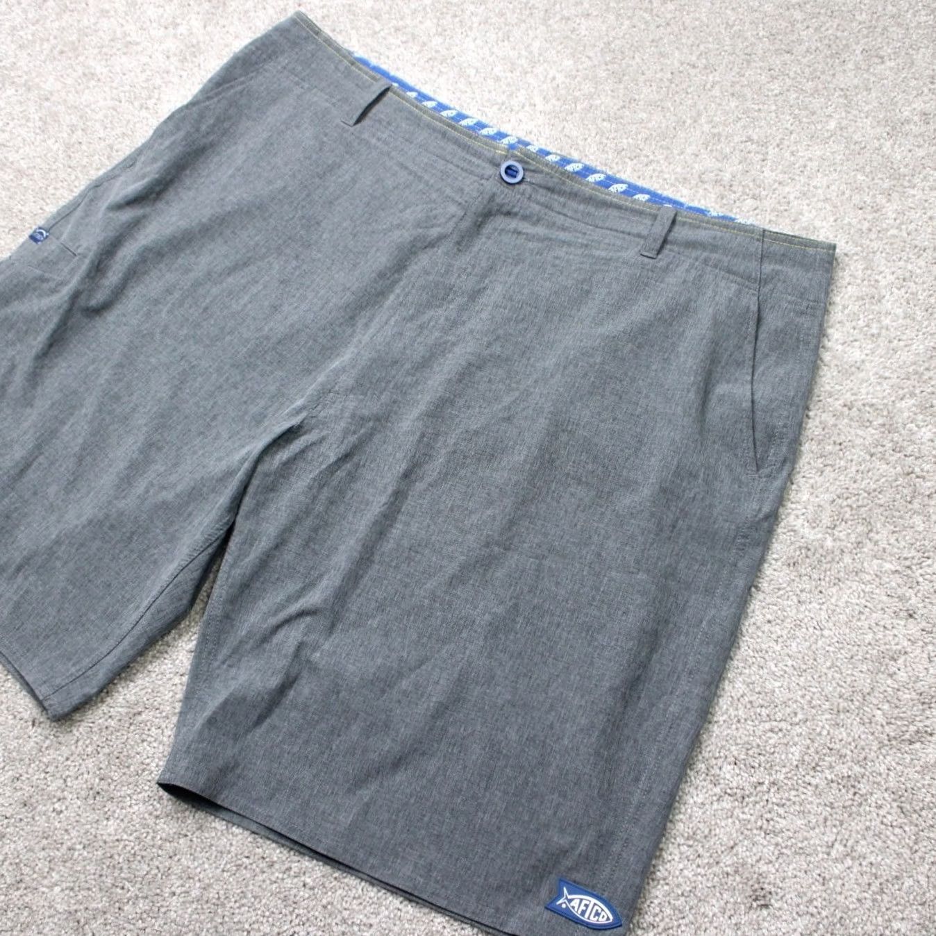 Vintage AFTCO Shorts Mens 40 Gray 10" Cargo Polyester Spandex Quick Dry Pockets Cargo Outdoor Fisherman Regular Size US 40 / EU 56 - 2 Thumbnail
