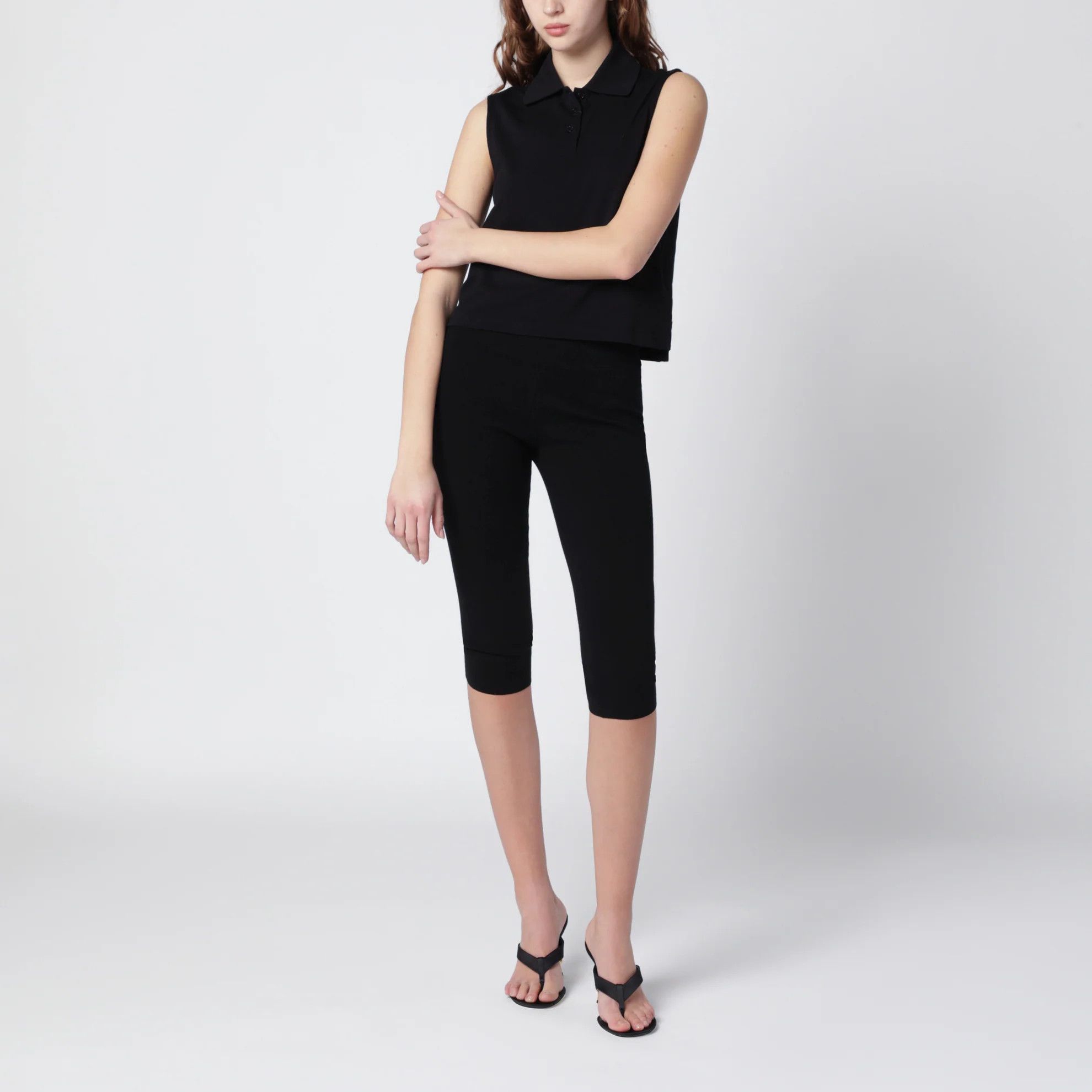 Saint Laurent Paris o1d2blof0526 Sleeveless Polo Shirt With Cassandre Logo Size S / US 4 / IT 40 - 2 Thumbnail