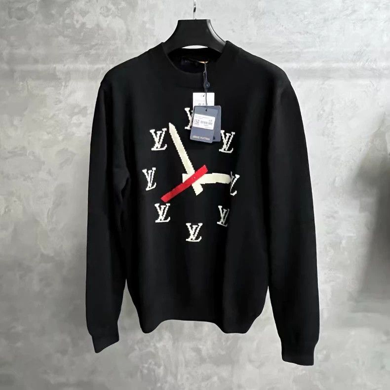 Louis Vuitton Louis Vuitton Black Clock Intarsia Sweater - dmc