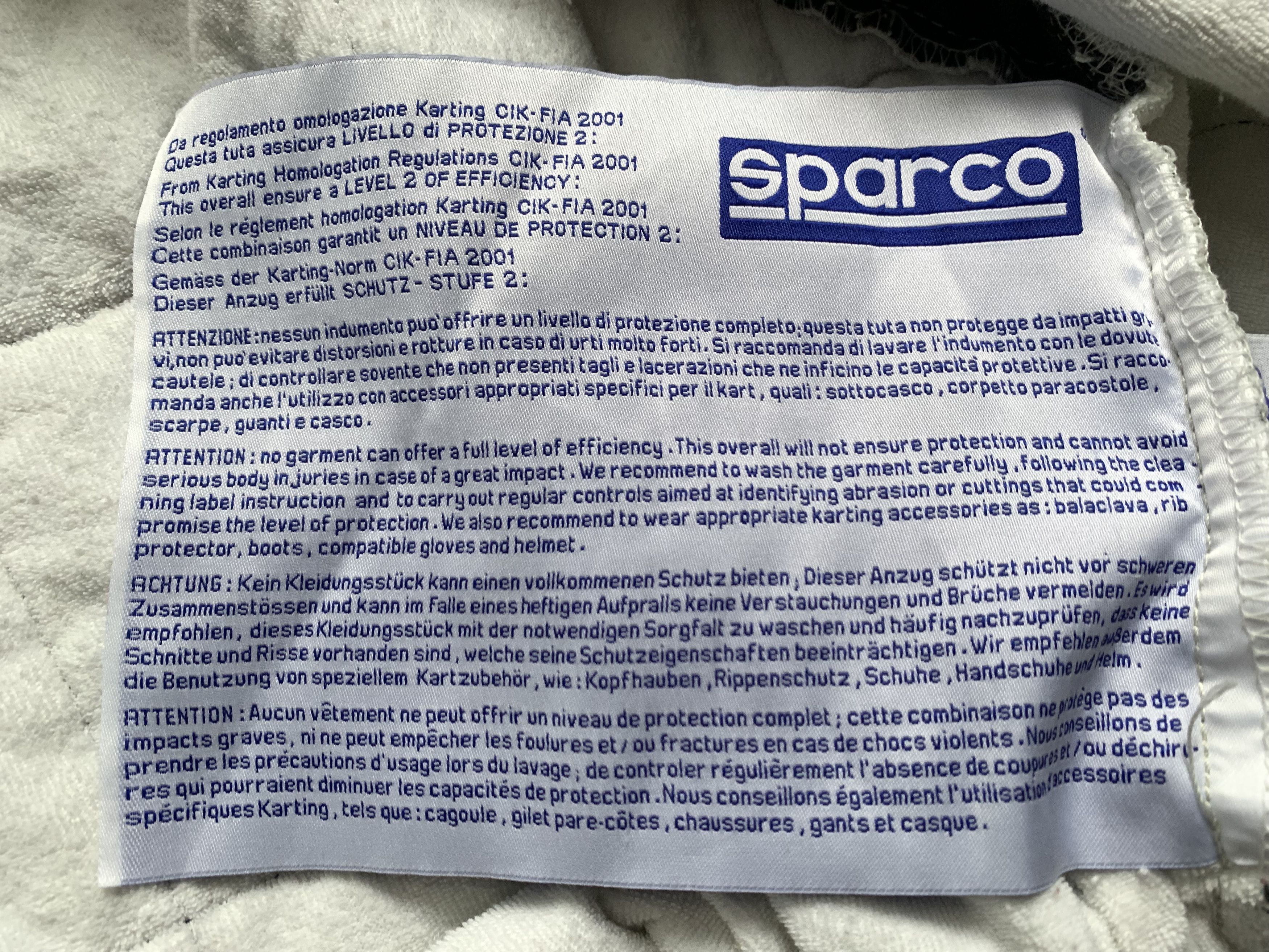 Other Sparco Vintage White Racing Suit Size US 32 / EU 48 - 9 Thumbnail