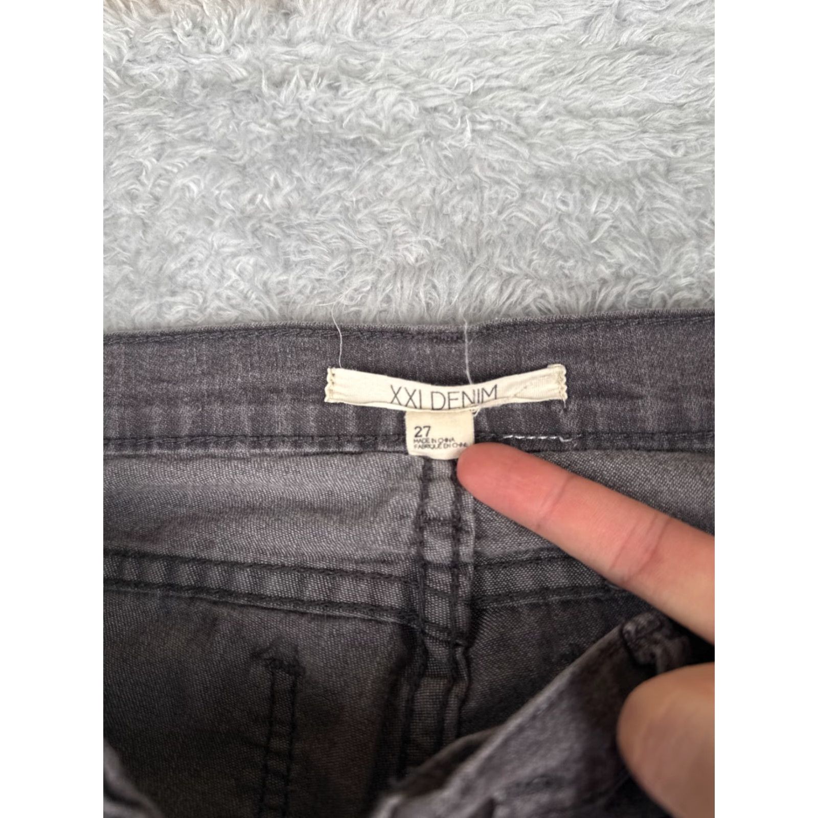 Denime XXL Denim Jeans Womens 27 Gray Flared Mid Rise Cotton Blend Zip Fly 27x28 Jeans Size 27" / US 4 / IT 40 - 6 Thumbnail