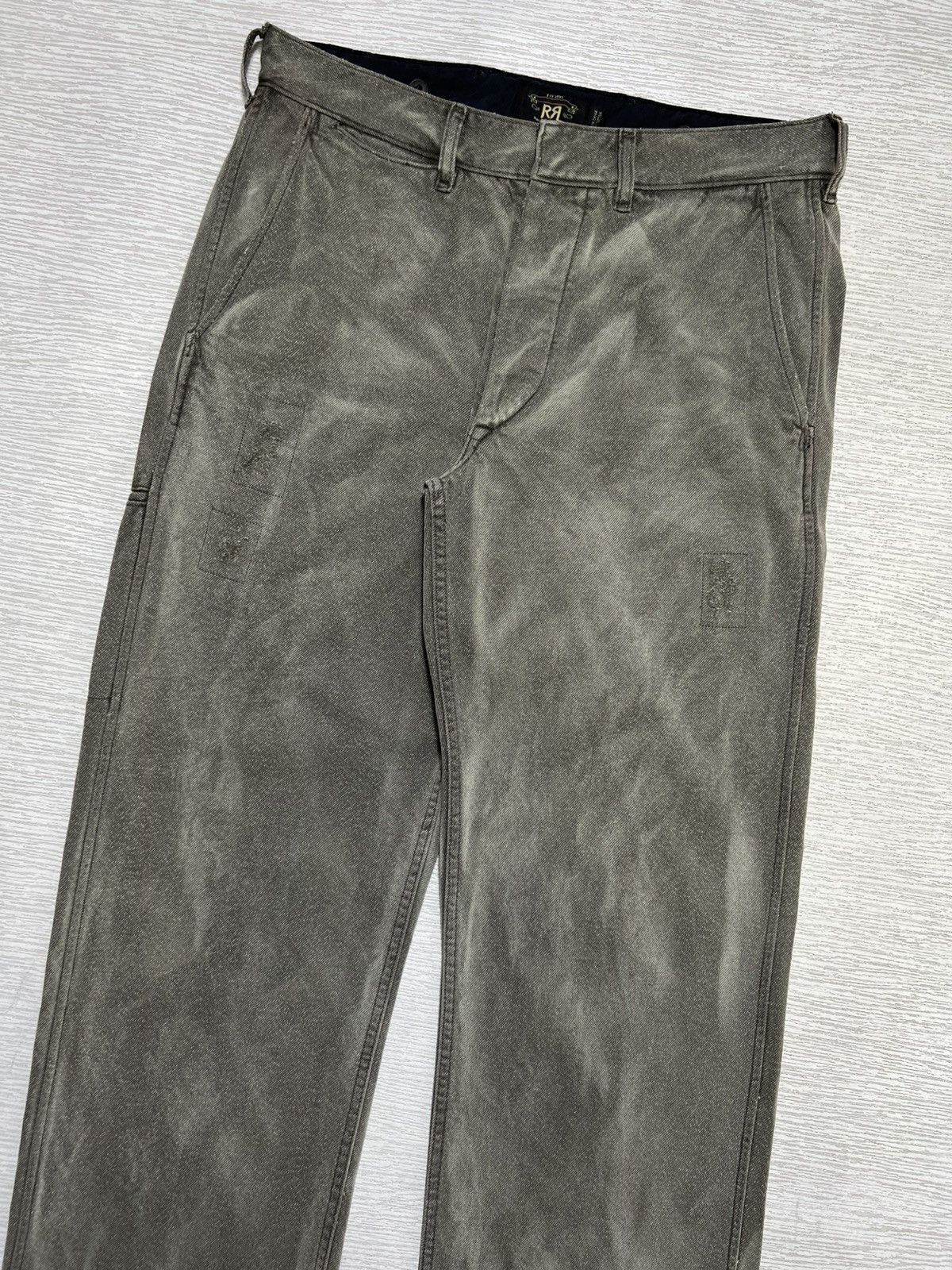 RRL Ralph Lauren RRL - Cinch Back Distressed Effect Baggy Work Pants Size US 32 / EU 48 - 3 Thumbnail