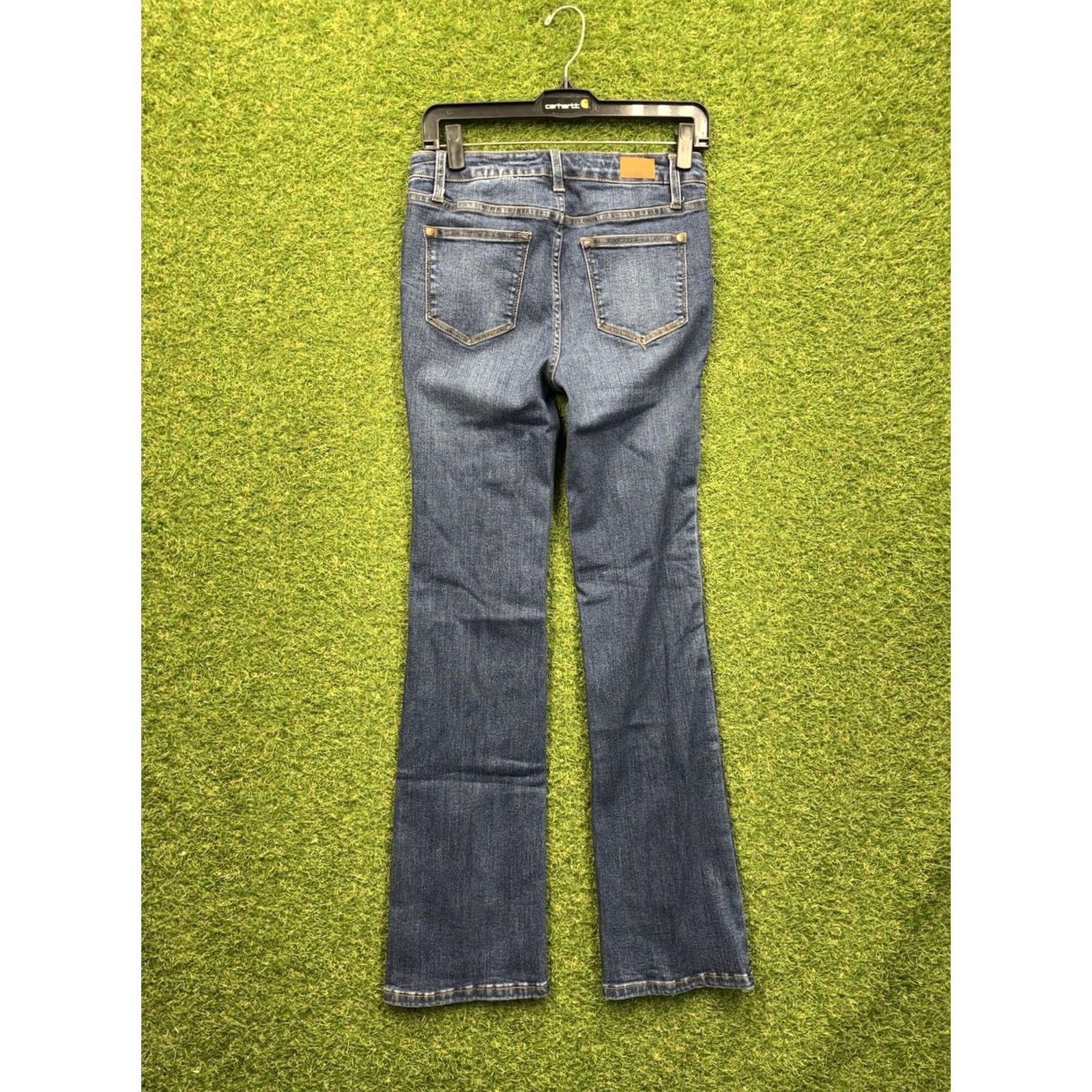 Denime Judy Blue Boot Cut Jeans 3/26 Denim Low Rise Medium Wash Blue Jeans Women Juniors 5-Pocket Stretch 31in Inseam Cotton Blend Spandex Size 26" / US 2 / IT 38 - 2 Thumbnail