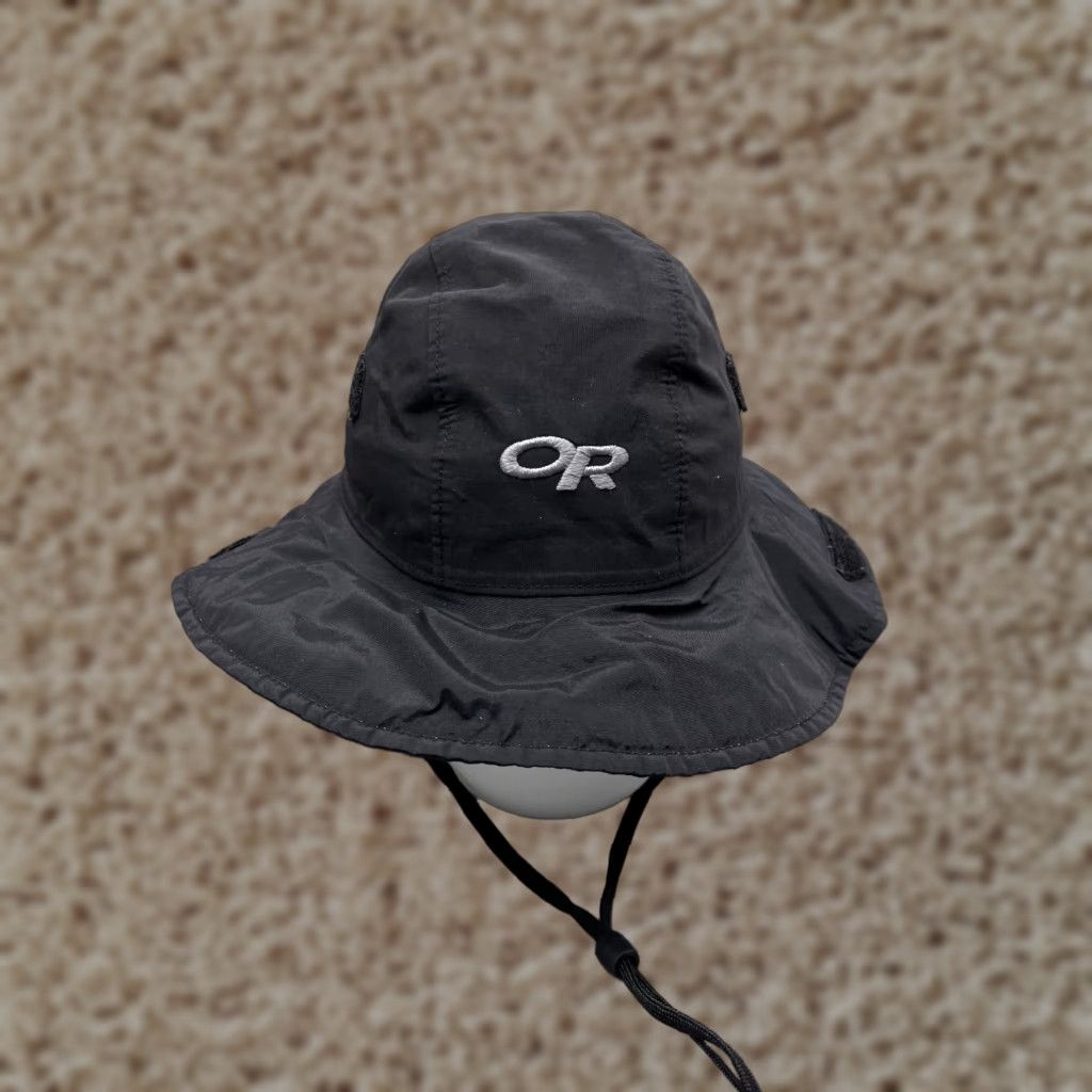 Outdoor Research Outdoor Research Sun Bucket Hat Cap Fitted Adult Medium Black Nylon Poly Camp UV Protection Lightweight Waterproof Adjustable Canvas Hat Mens Size ONE SIZE - 1 Thumbnail