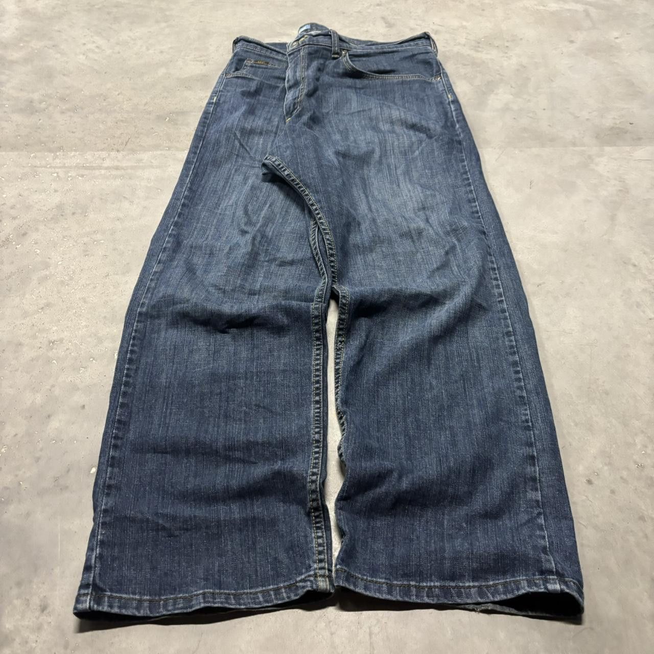 Japanese Brand × Vintage Crazy Vintage Y2K/2000s Grunge Dark Wash Skater Denim Jeans! Size US 40 / EU 56 - 3 Thumbnail