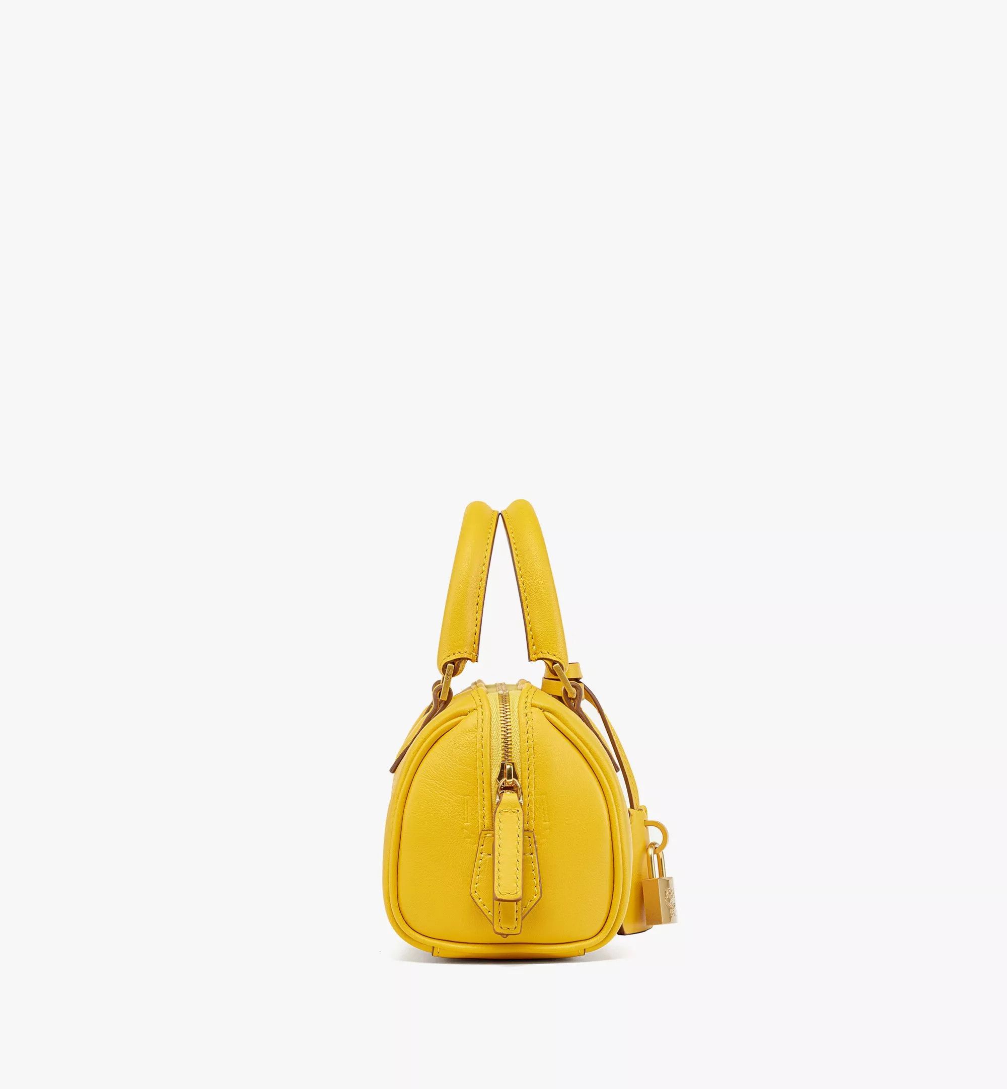 MCM o1mt1gz1224 Size: OS / Boston Small Bag in Yellow Size ONE SIZE - 3 Thumbnail