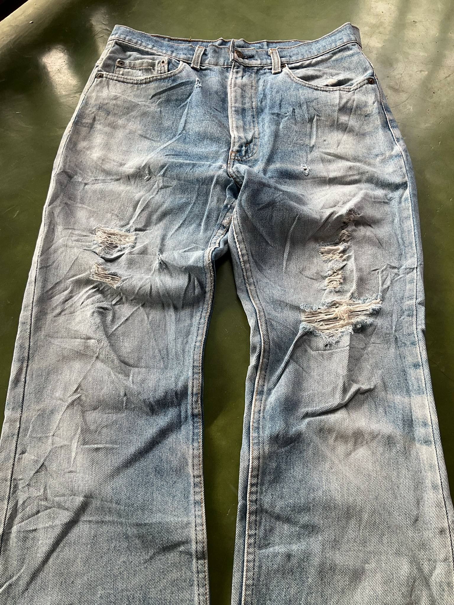 Levi's × Levi's Vintage Clothing 🔥90s Levis 517 Faded Distressed Jeans Size US 31 - 2 Thumbnail