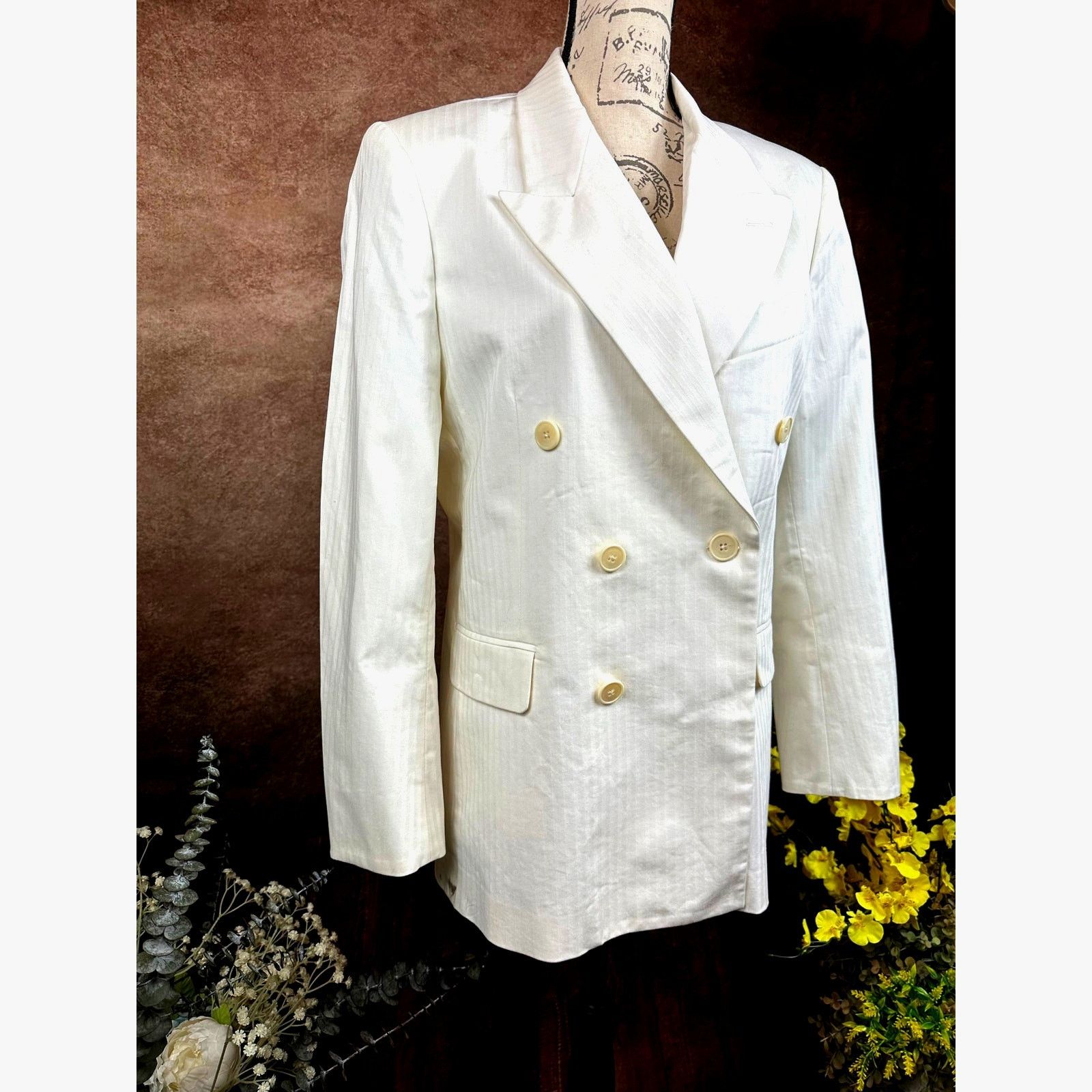Zadig & Voltaire Zadig & Voltaire Vina Coton Blazer - Cream- size 40 (4) Size S / US 4 / IT 40 - 2 Thumbnail