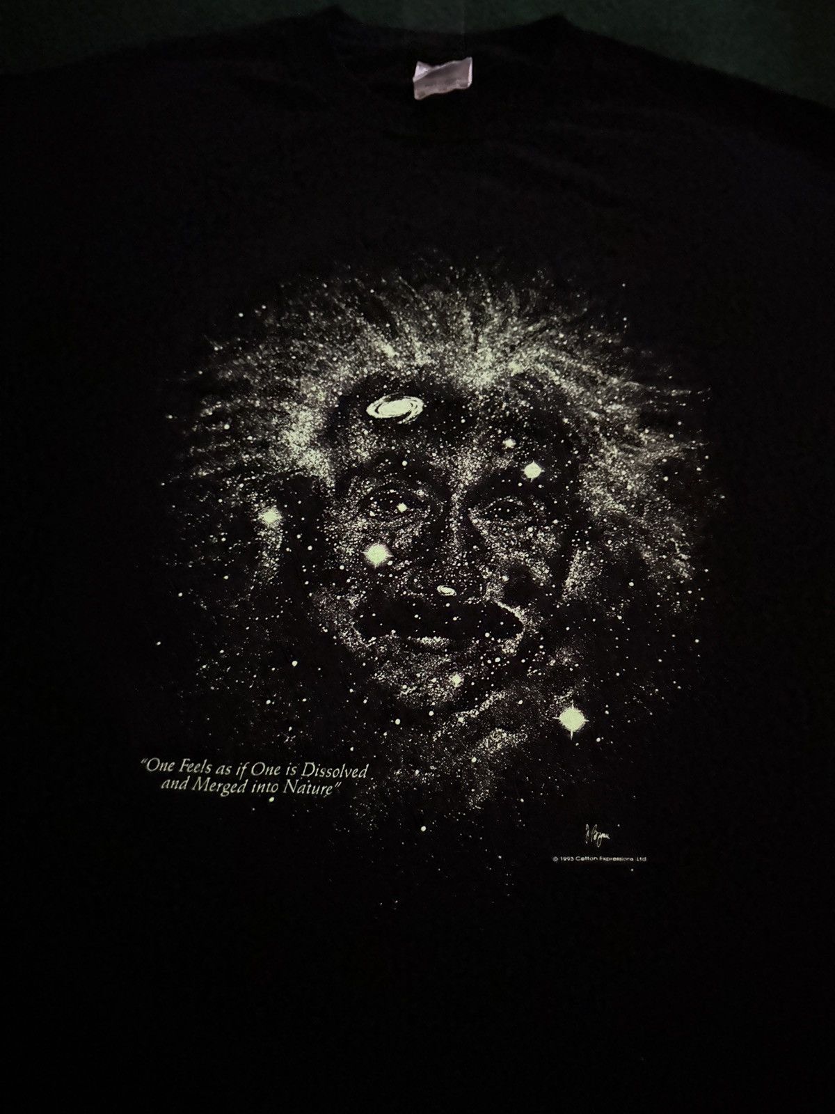 Vintage Vtg 90s Albert Einstein Justin Bieber Constellation T Shirt Size US XXL / EU 58 / 5 - 5 Thumbnail