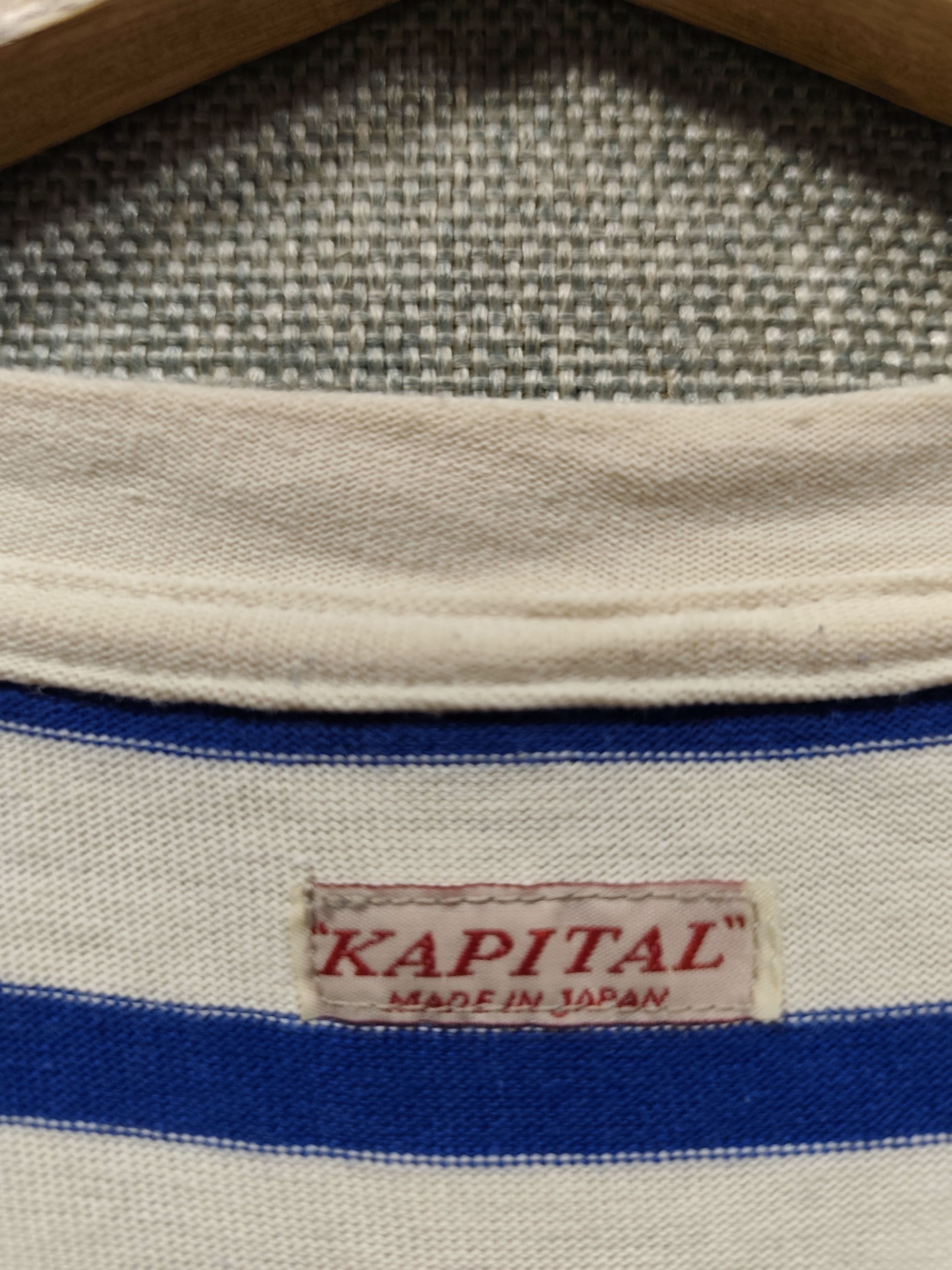 Kapital Kapital Smiley Face Striped Long Sleeve Size US L / EU 52-54 / 3 - 6 Thumbnail