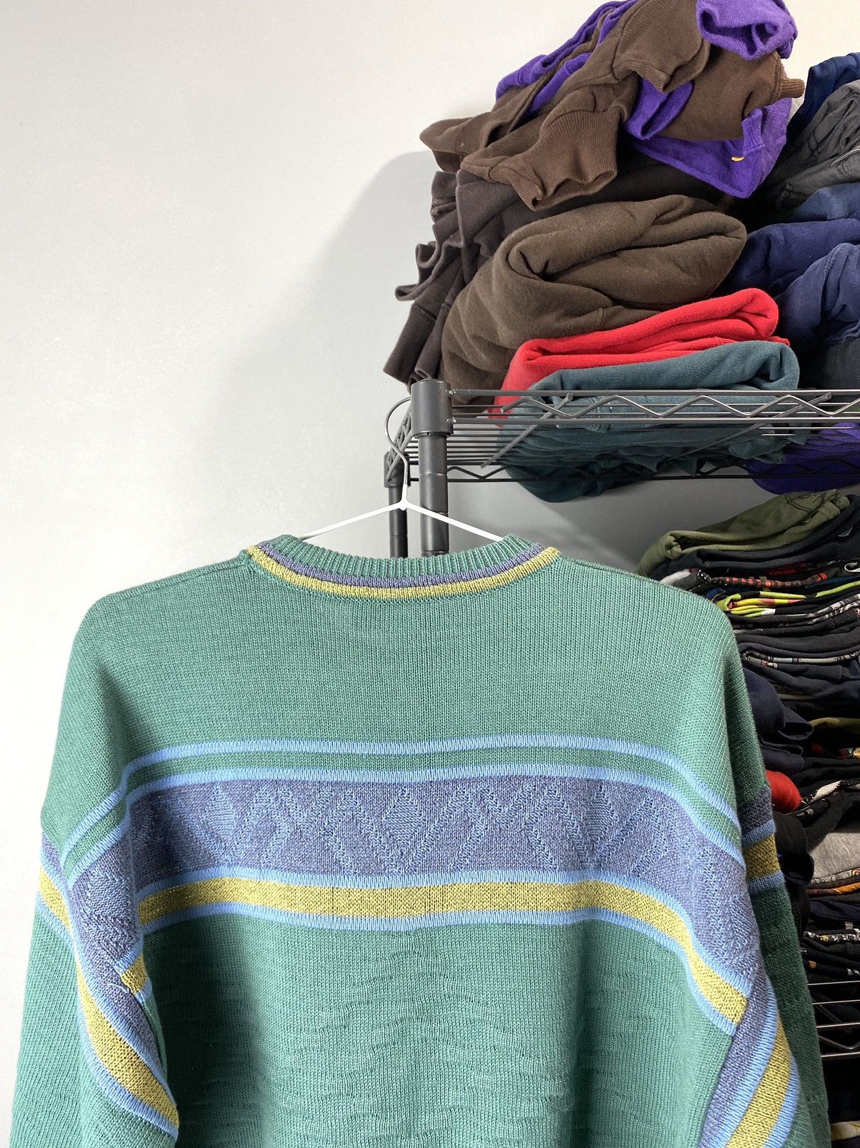 Coogi × Japanese Brand × Vintage 90’s Knit Striped Sweater Coogi style Carlo Colucci Japan Size US M / EU 48-50 / 2 - 12 Thumbnail