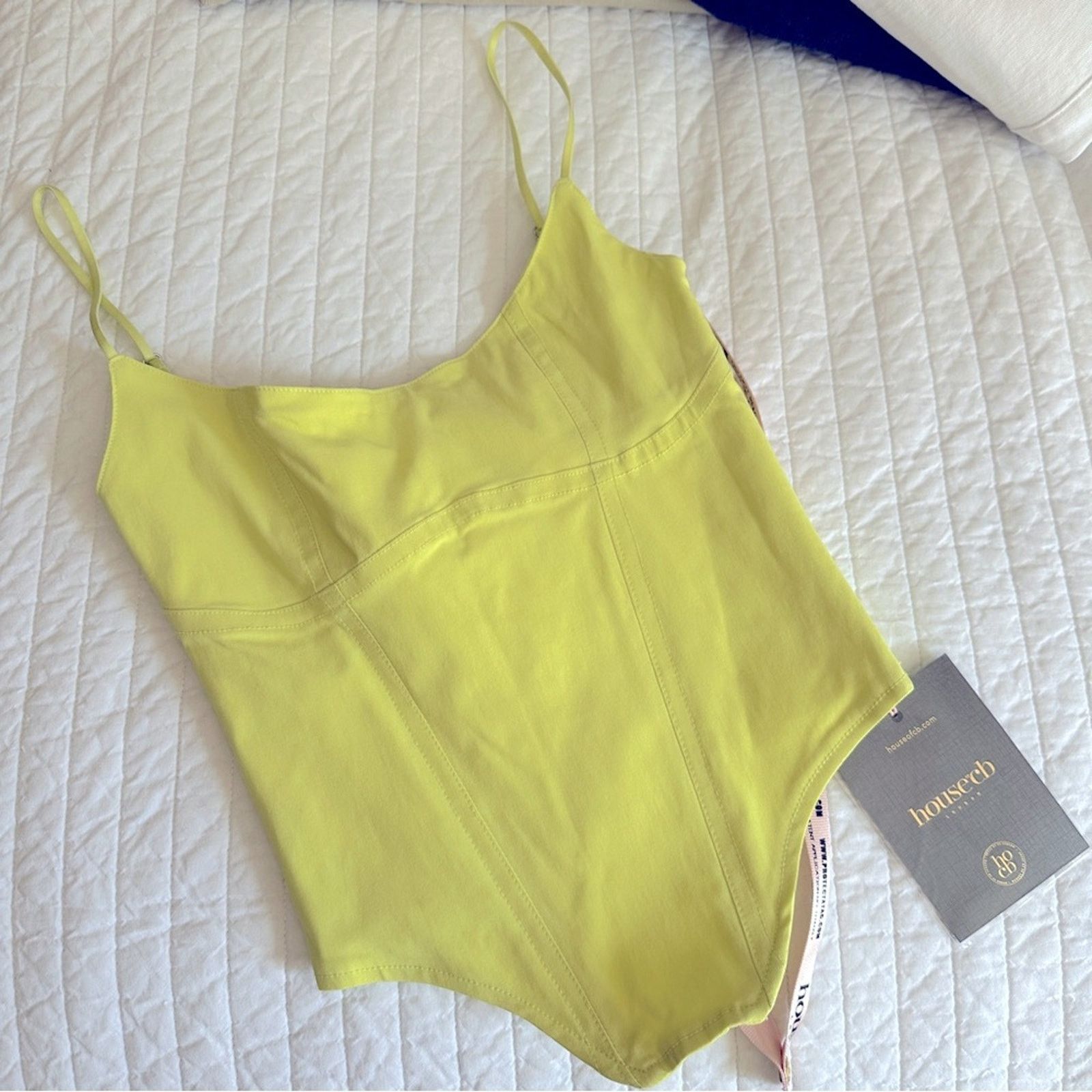 House of CB HOUSE OF CB Corsets Flavia Neon Sculpting Corset Yellow S Size S / US 4 / IT 40 - 3 Thumbnail