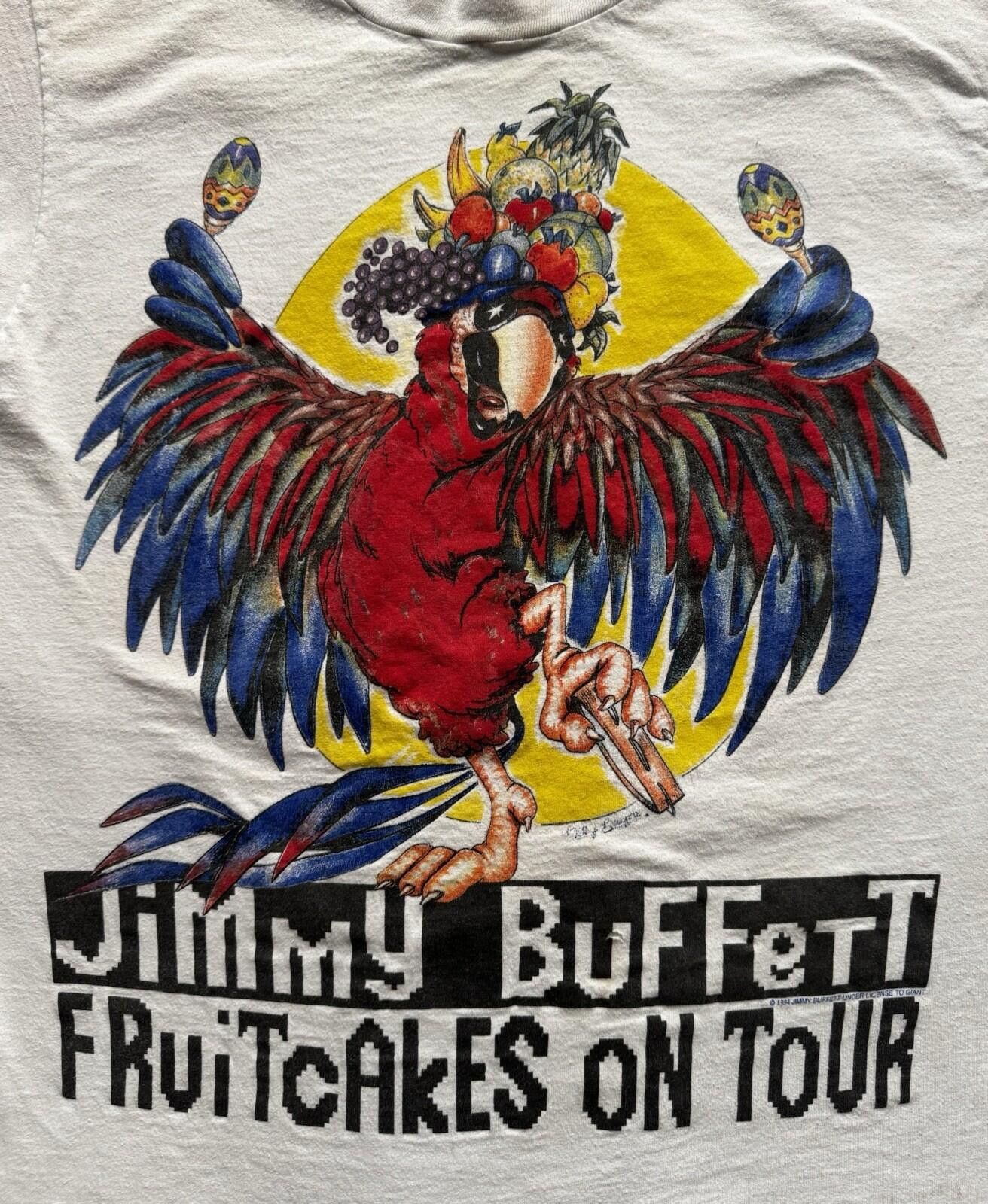 Vintage Vintage Jimmy Buffett Fruitcakes On Tour 1994 Giant Shirt L Size ONE SIZE - 4 Thumbnail