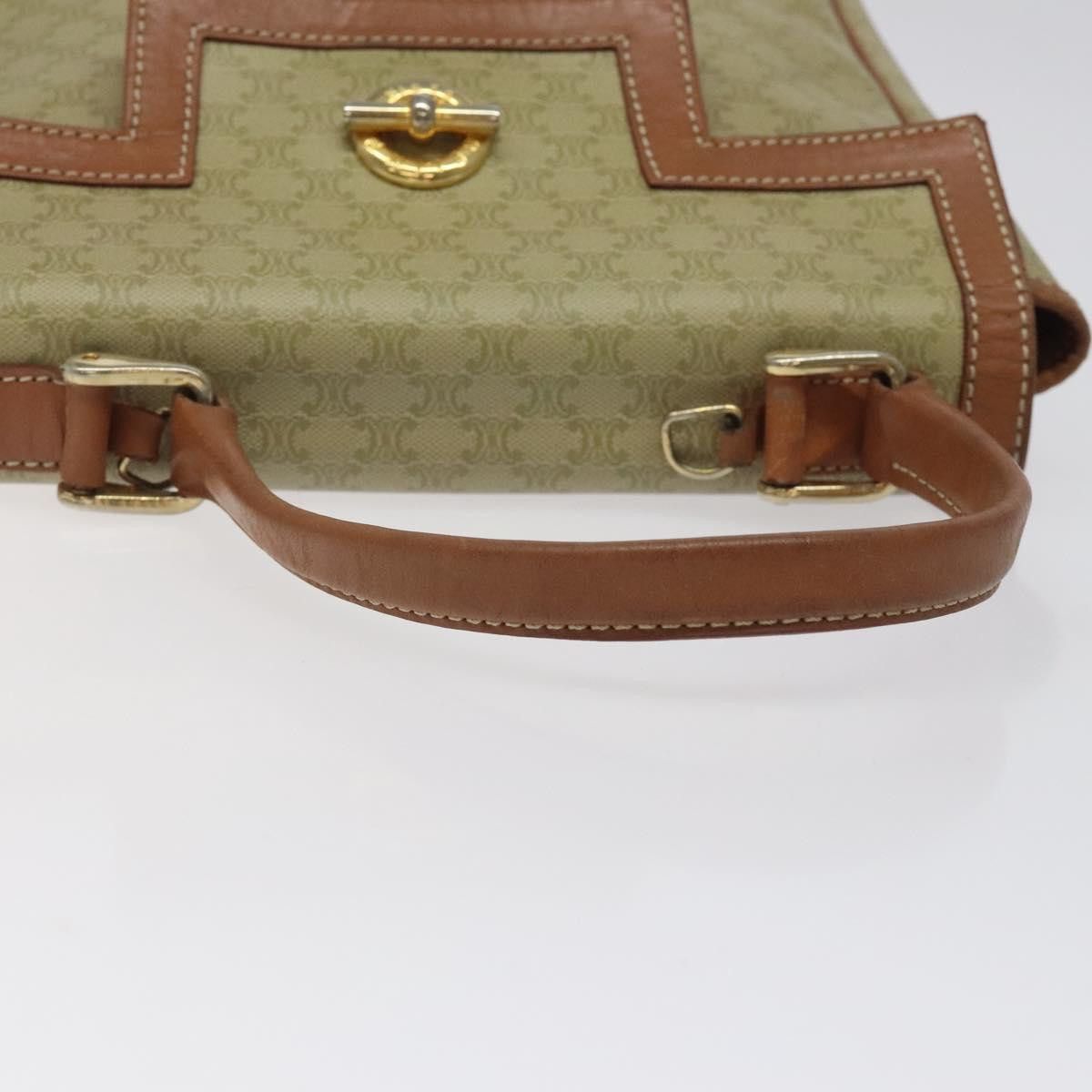 Celine CELINE Macadam Canvas Hand Bag Pvc Beige Gold Size ONE SIZE - 7 Thumbnail