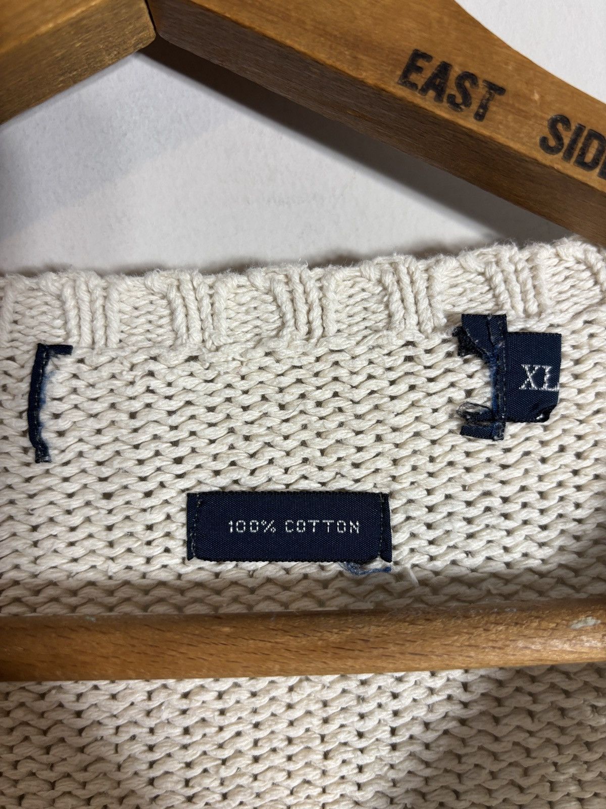 Polo Ralph Lauren Vtg Polo Ralph Lauren Sweater XL Cream Cotton Crewneck Pony Size US XL / EU 56 / 4 - 3 Thumbnail