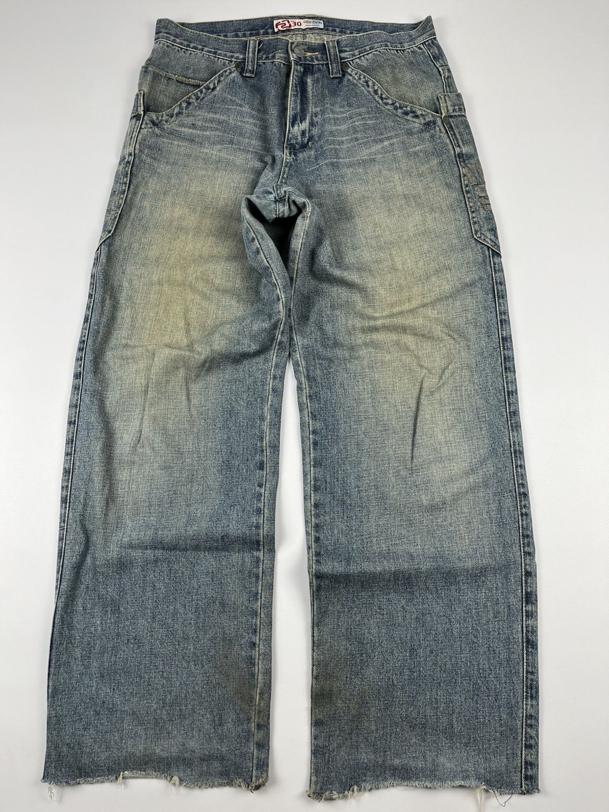 Ecko Unltd. × JNCO × Japanese Brand Vintage Faded Baggy Distressed Jeans Ed Hardy Style Denim Y2K Size US 30 / EU 46 - 2 Thumbnail