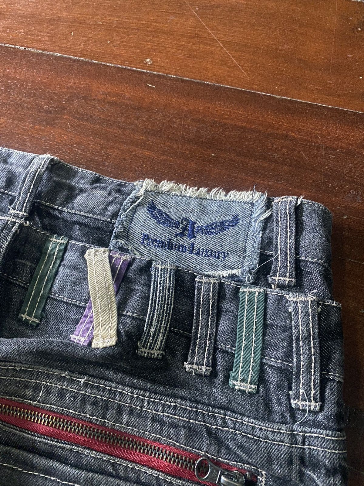 Designer × Japanese Brand × PPFM FIRE 🔥 CRAZY DESIGN ANTFUI JEANS Double Waist HONEY COMB Size US 32 / EU 48 - 14 Thumbnail