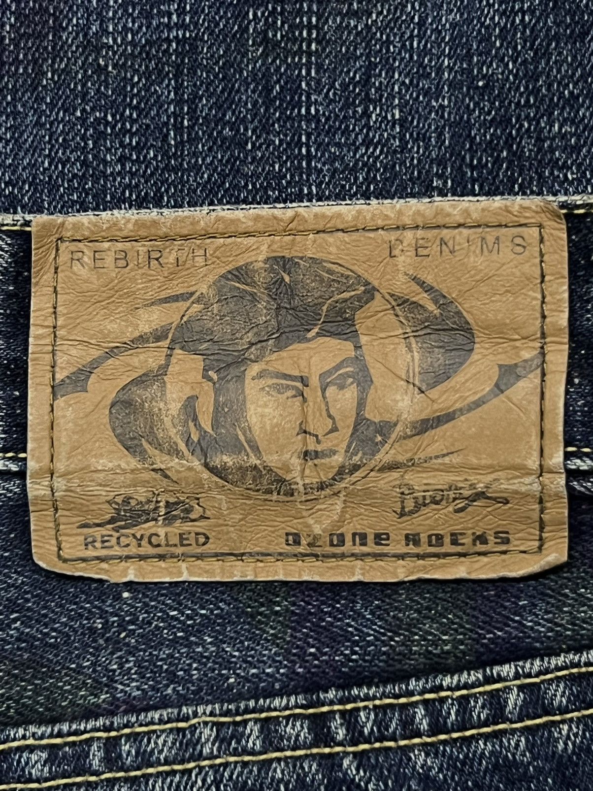 Art Comes First Vintage OZONE ROCKS Grafitti Art. Japan Rebirth Denim W35 Size US 35 - 11 Thumbnail