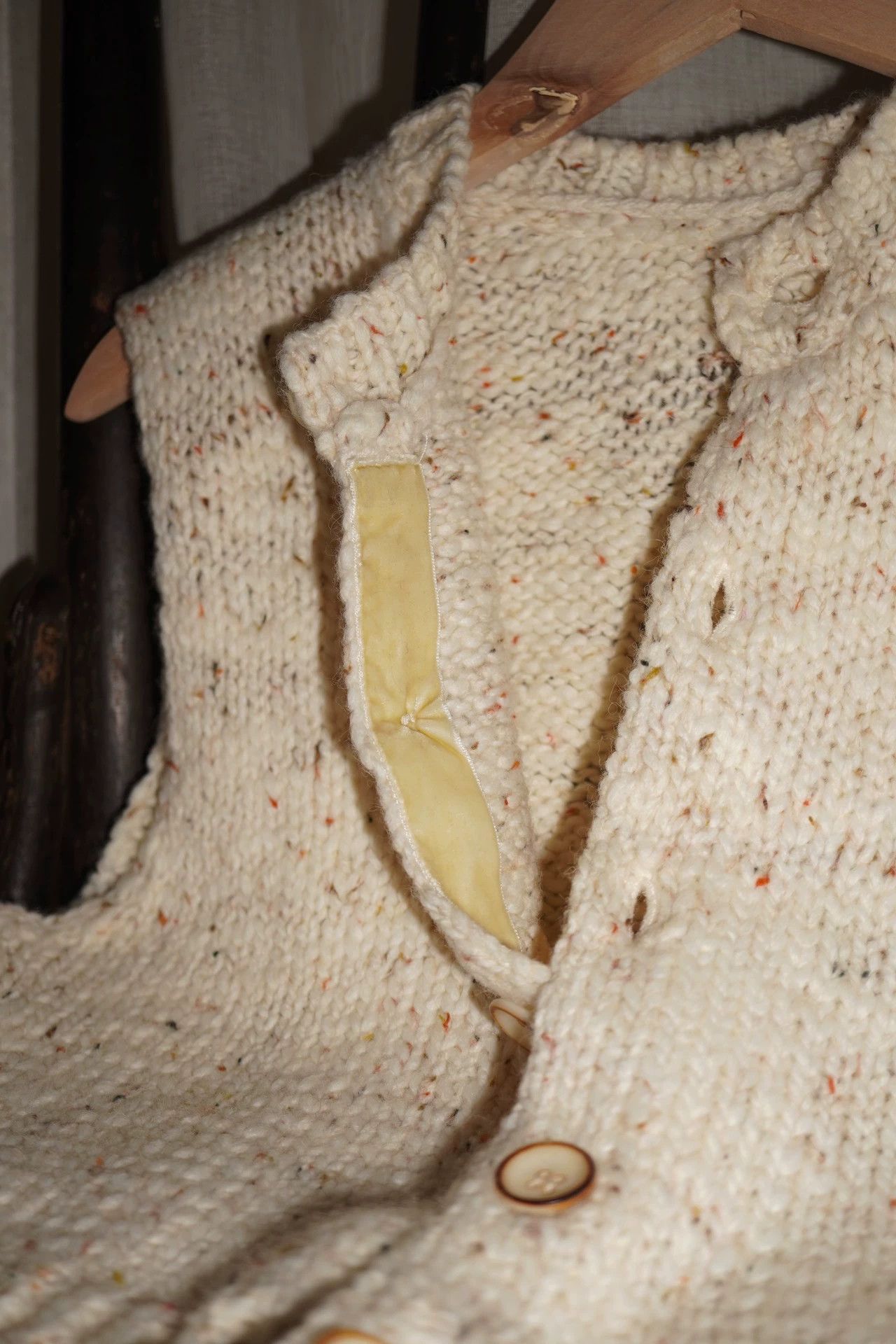 Other zooSelect Italian Thick-Thin Yarn Cream Cropped Vest Size ONE SIZE - 8 Thumbnail