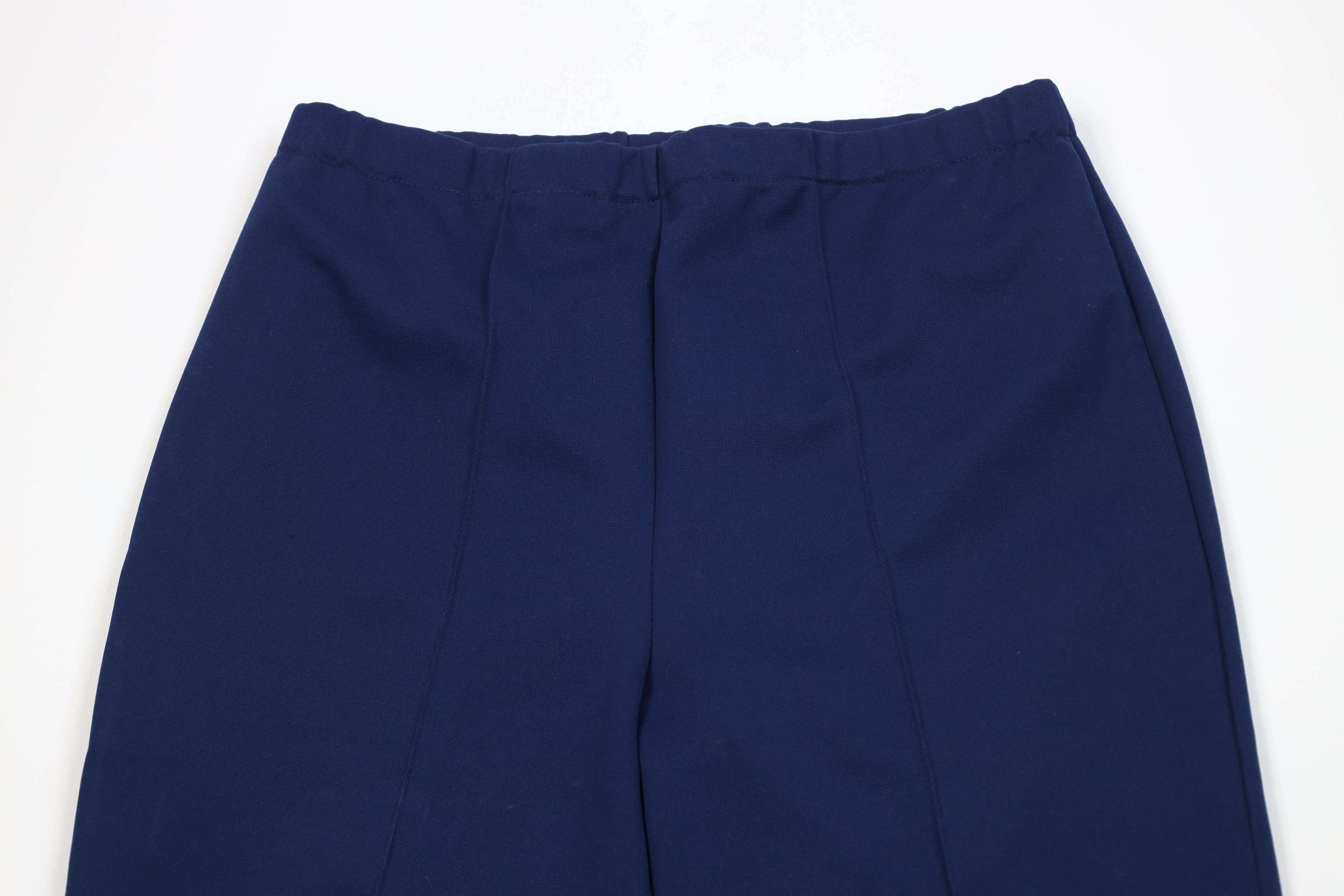 Vintage Vintage 70s Streetwear Knit Bell Bottoms Pants Navy Blue USA Size 38" / US 16 / IT 52 - 2 Thumbnail