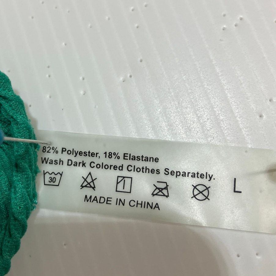 Other Vibrant Green Ribbed Demi Underwire Swimwear Bikini Top L Size L / US 10 / IT 46 - 3 Thumbnail