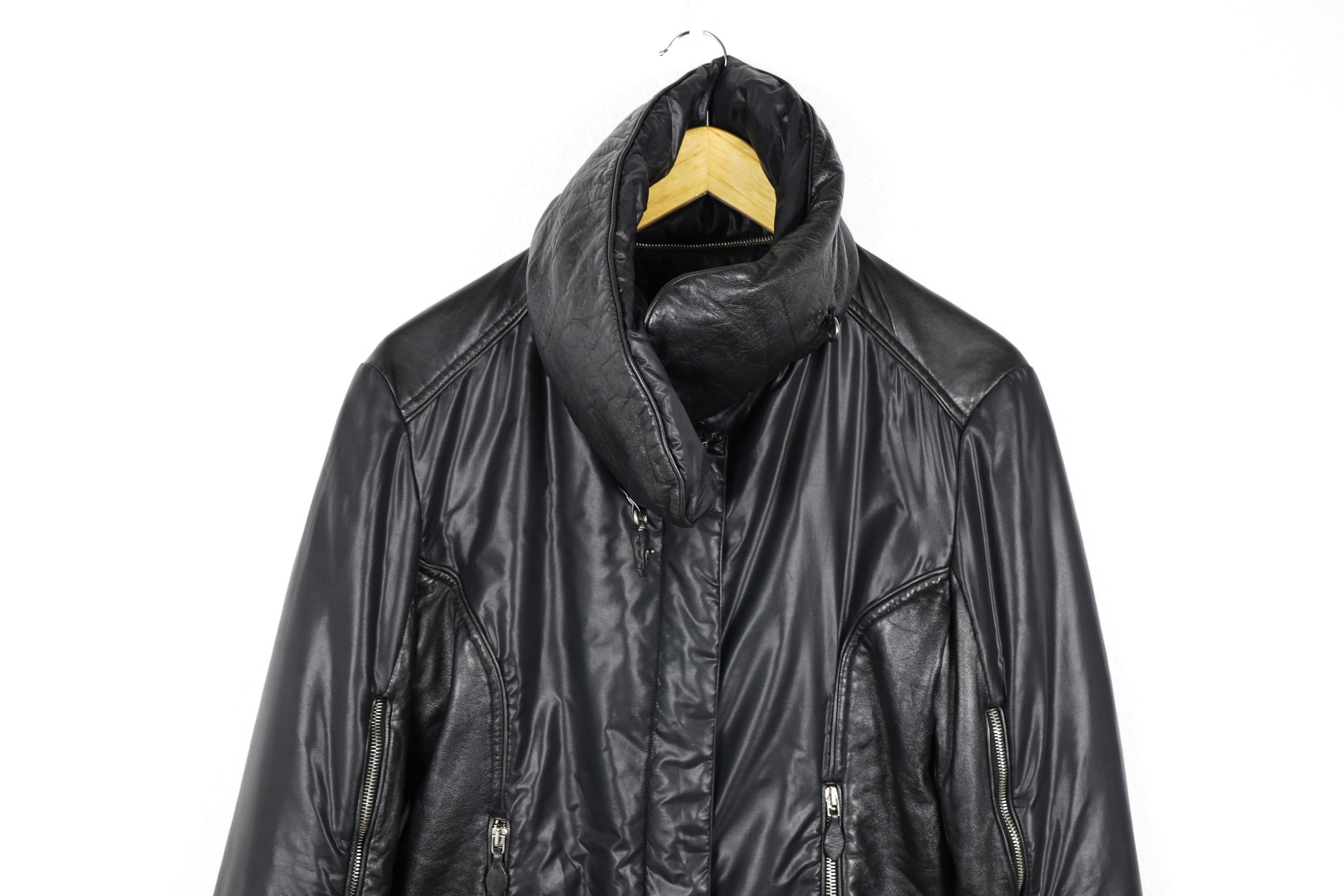 Ermanno Scervino Ermanno Scervino Nylon Leather Collar Design Biker Jacket Size M / US 6-8 / IT 42-44 - 2 Thumbnail