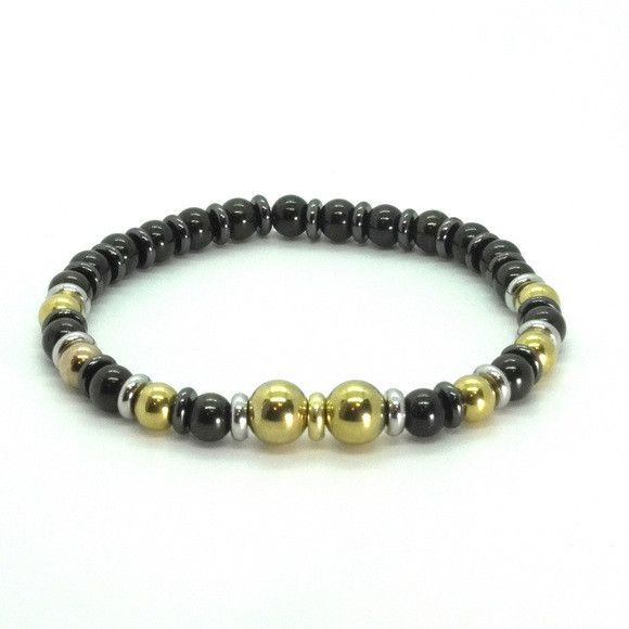 Other 6mm Stainless Steel Beaded Bracelet #BRB-181 Size ONE SIZE - 2 Thumbnail