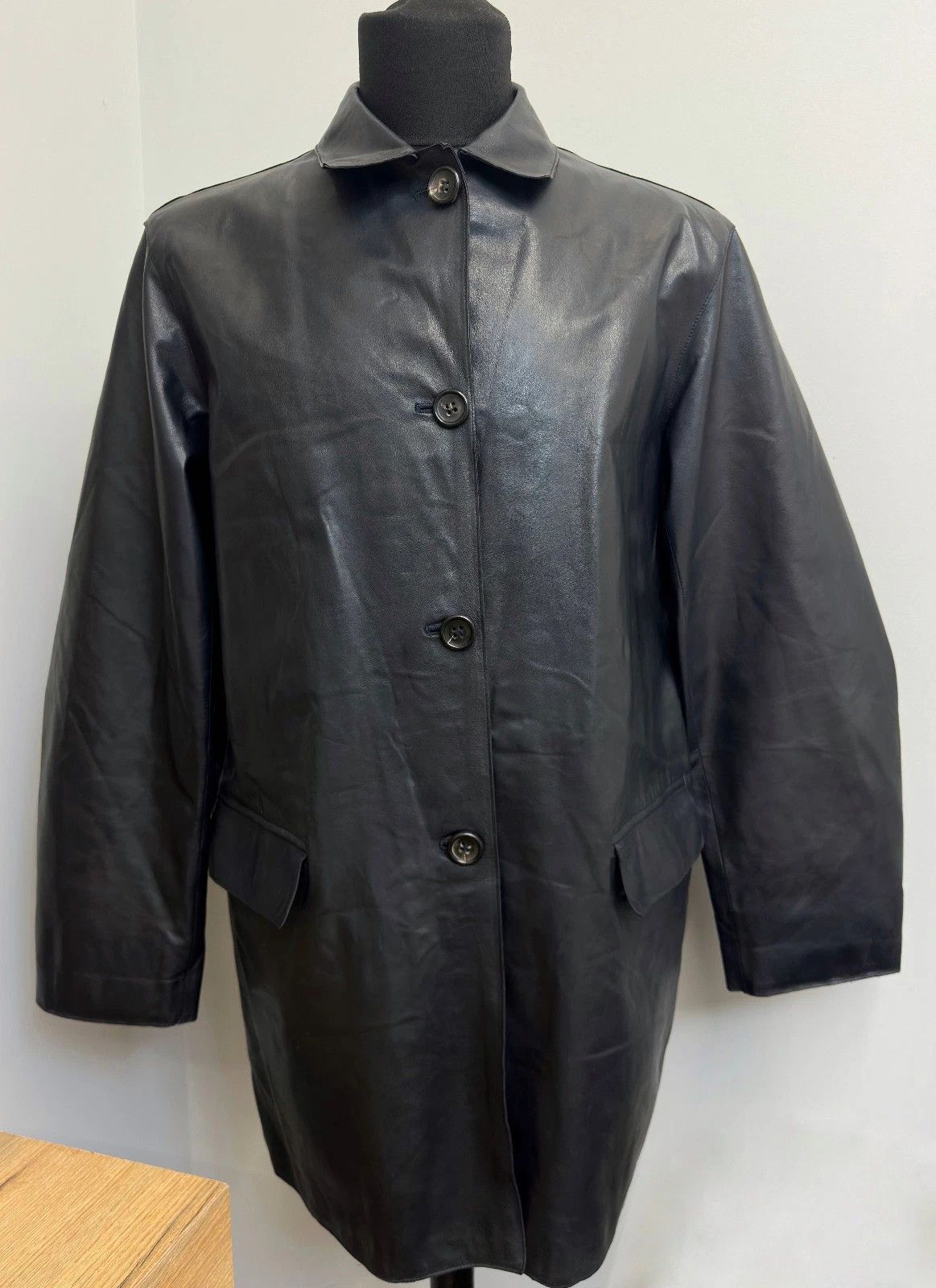 Jil Sander 1994 Lambskin Leather Coat Size 40 EU SS94