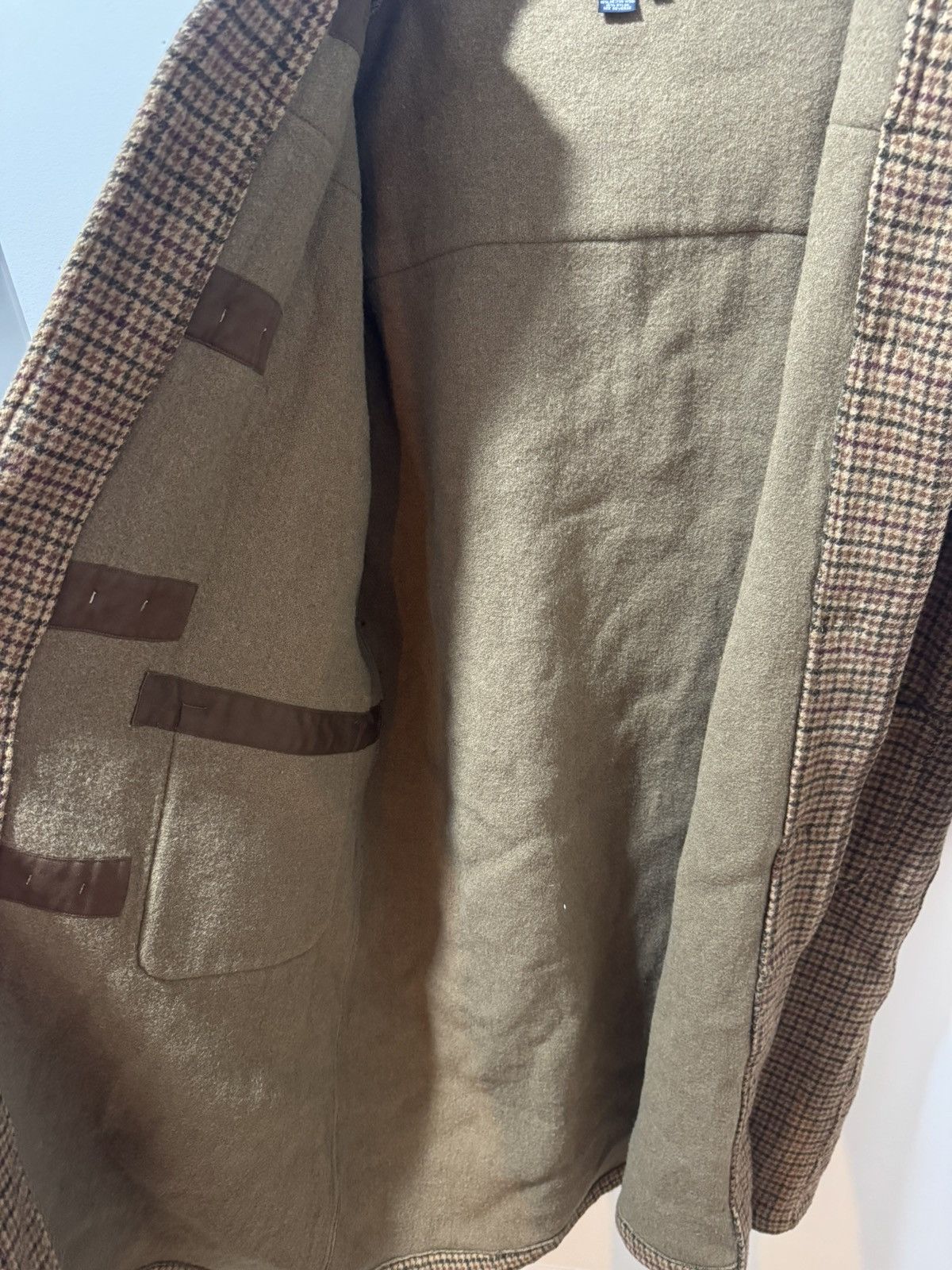 Polo Ralph Lauren Vintage 1990 Polo Ralph Lauren Houndstooth Duffel Coat Size US XL / EU 56 / 4 - 4 Thumbnail