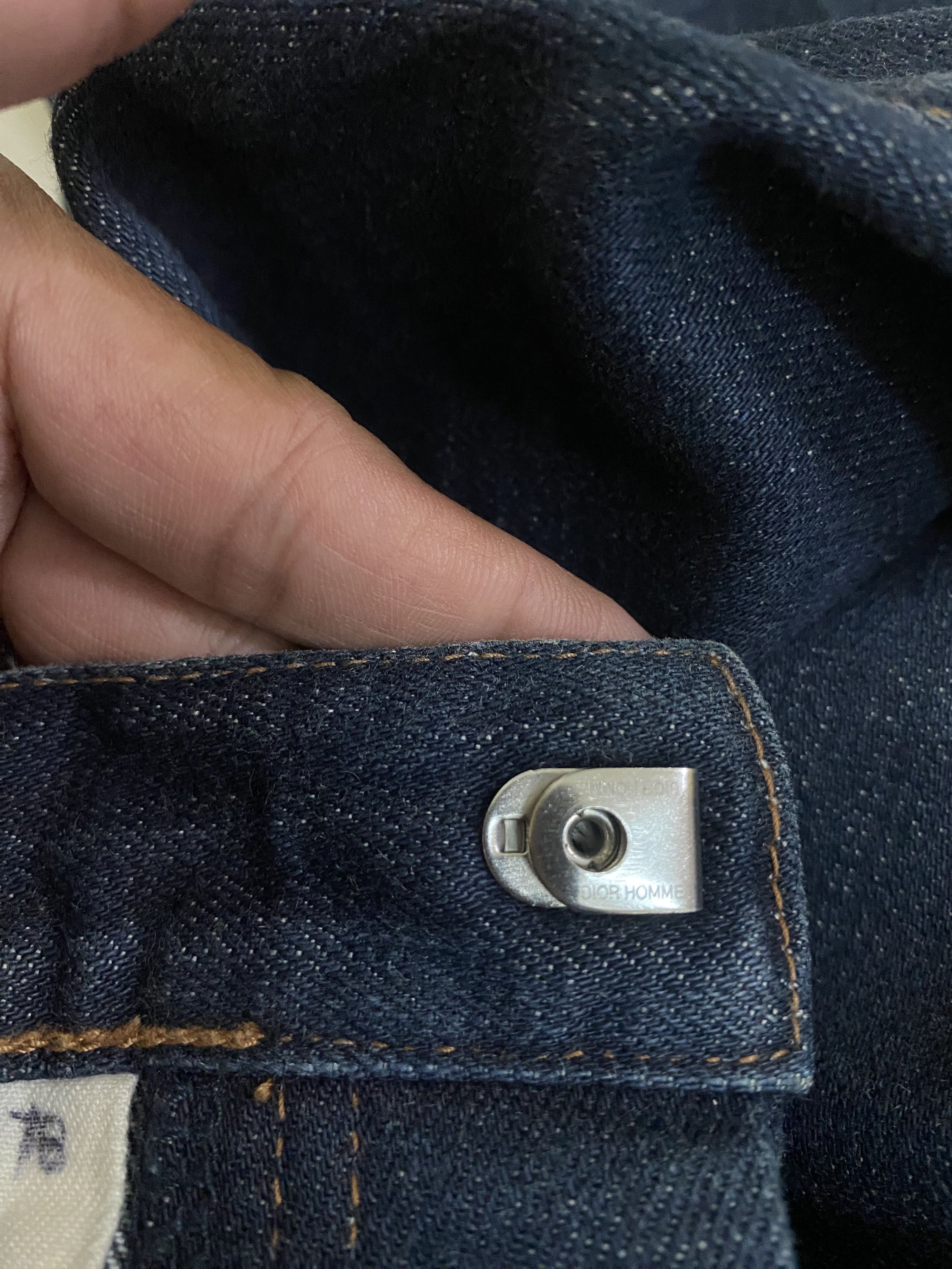 Dior 05 Hedi Slimane Dior Homme Raw Indigo Silver Selvedge Denim Size US 32 / EU 48 - 15 Thumbnail