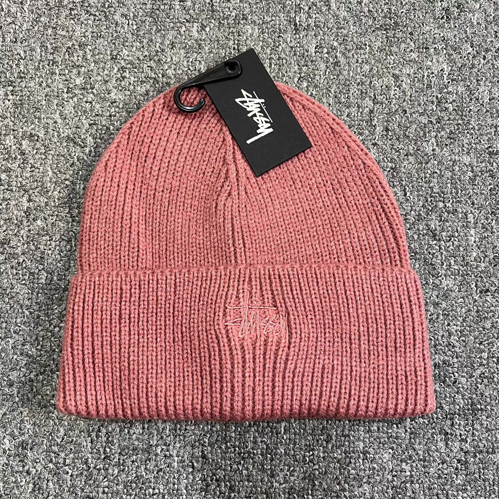 Stussy Stussy classic solid color embroidered logo knit beanie Q7 Size ONE SIZE - 5 Thumbnail