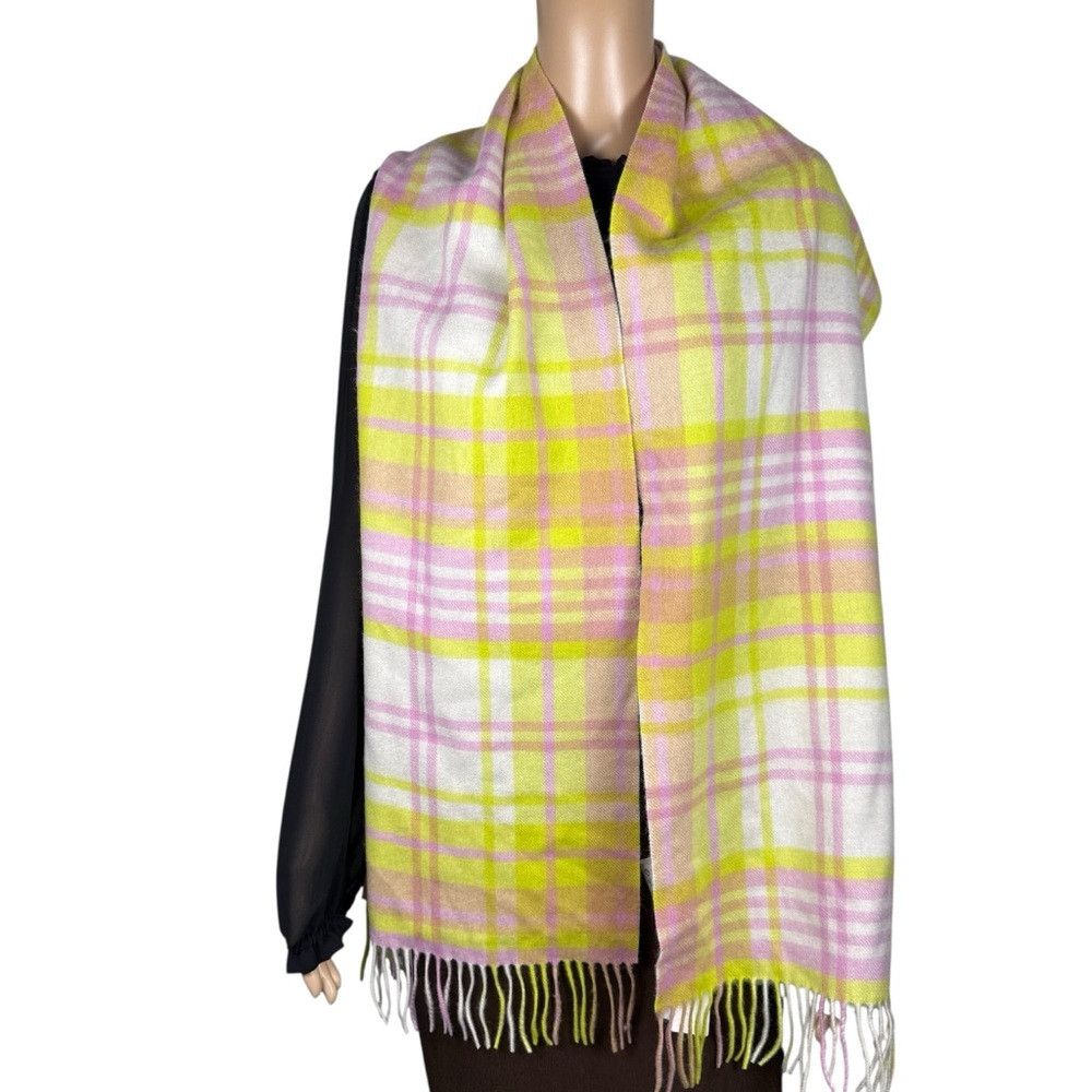 Anthropologie NWT New Anthropologie Maeve Plaid Wool Cashmere Scarf Size Size ONE SIZE - 2 Thumbnail