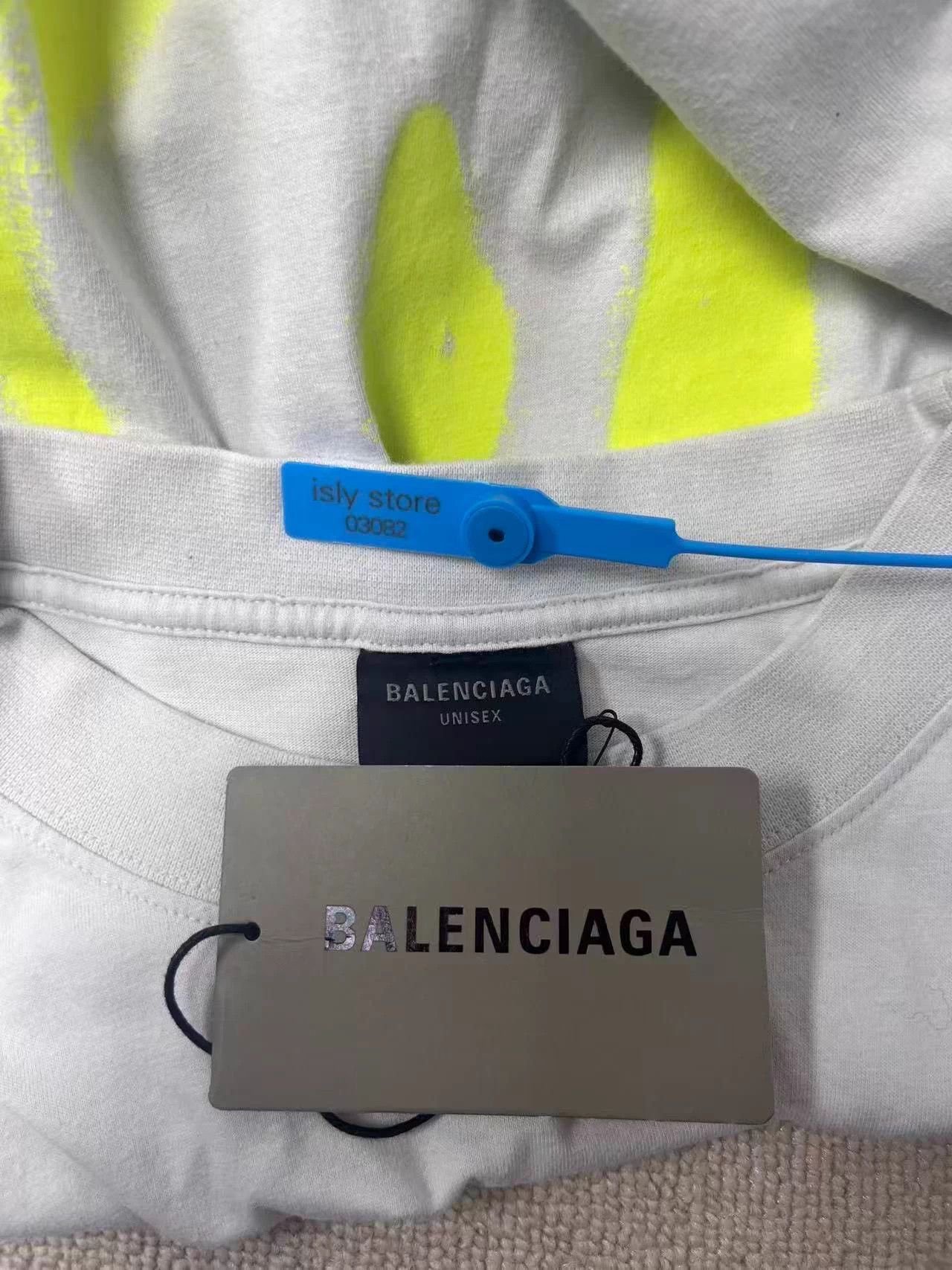 Balenciaga Balenciaga Dripley Logo Embroidered T-Shirt White L Size US L / EU 52-54 / 3 - 4 Thumbnail