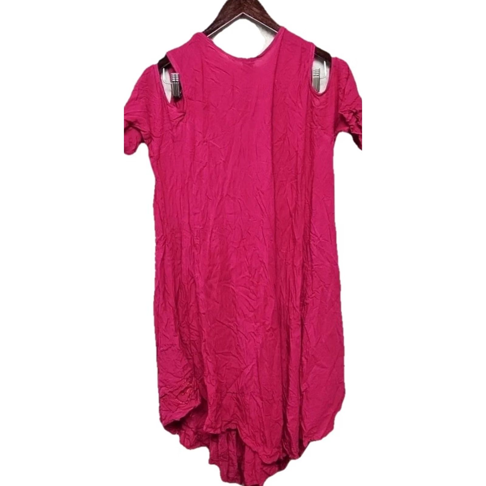 Rivieras Riviera Sun Pink Embroidered Boho Tunic Dress Women’s Plus 3X Pullover Scoop Neck Knee Length Rayon Floral Embroidered Bohemian Style Womens Size XXL / US 16-18 / IT 52-54 - 6 Thumbnail